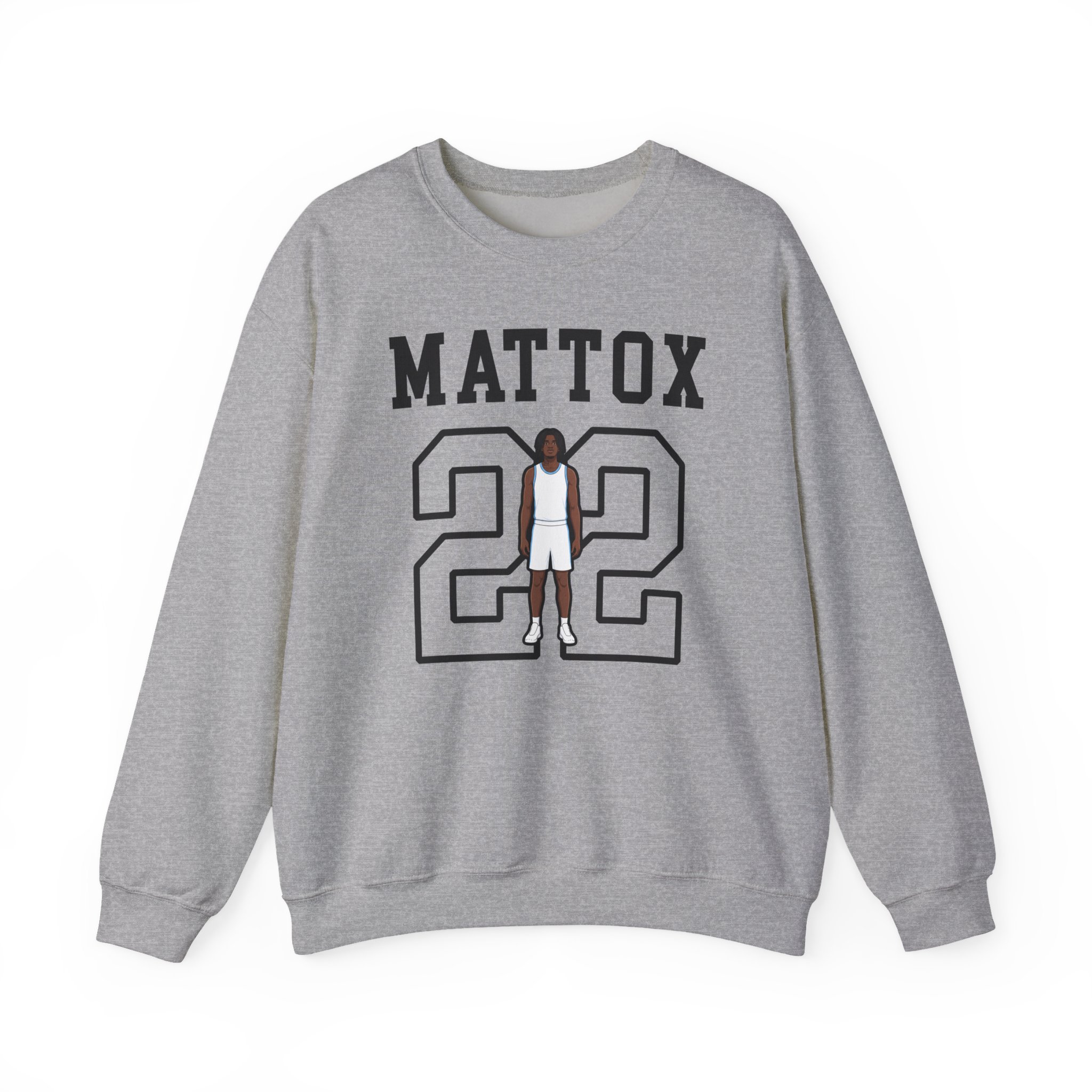 Crewneck Sweatshirt — character_shirsey in Grey