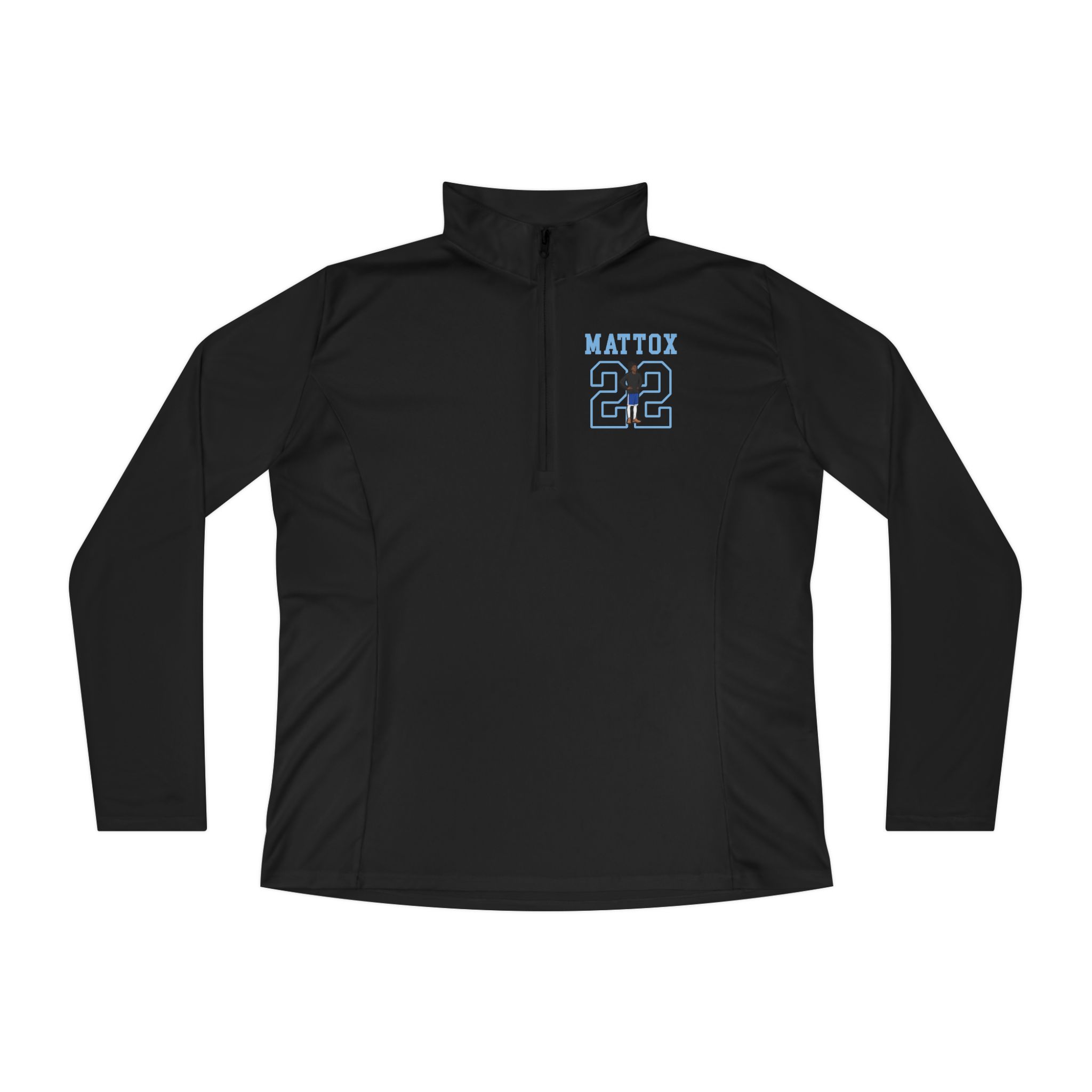 Women's Q-Zip Pullover — character_shirsey in Black