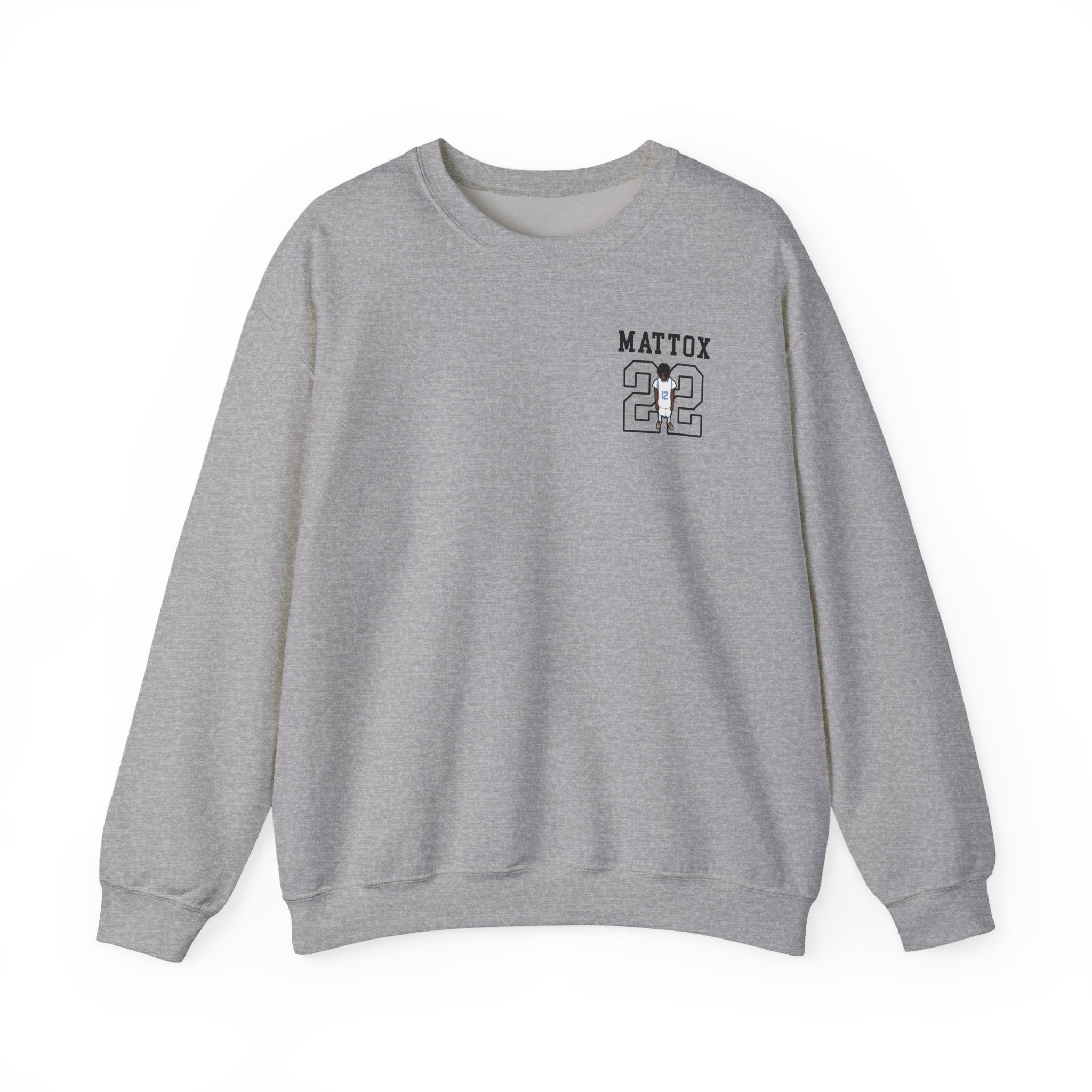 Crewneck Sweatshirt — character_shirsey in Grey