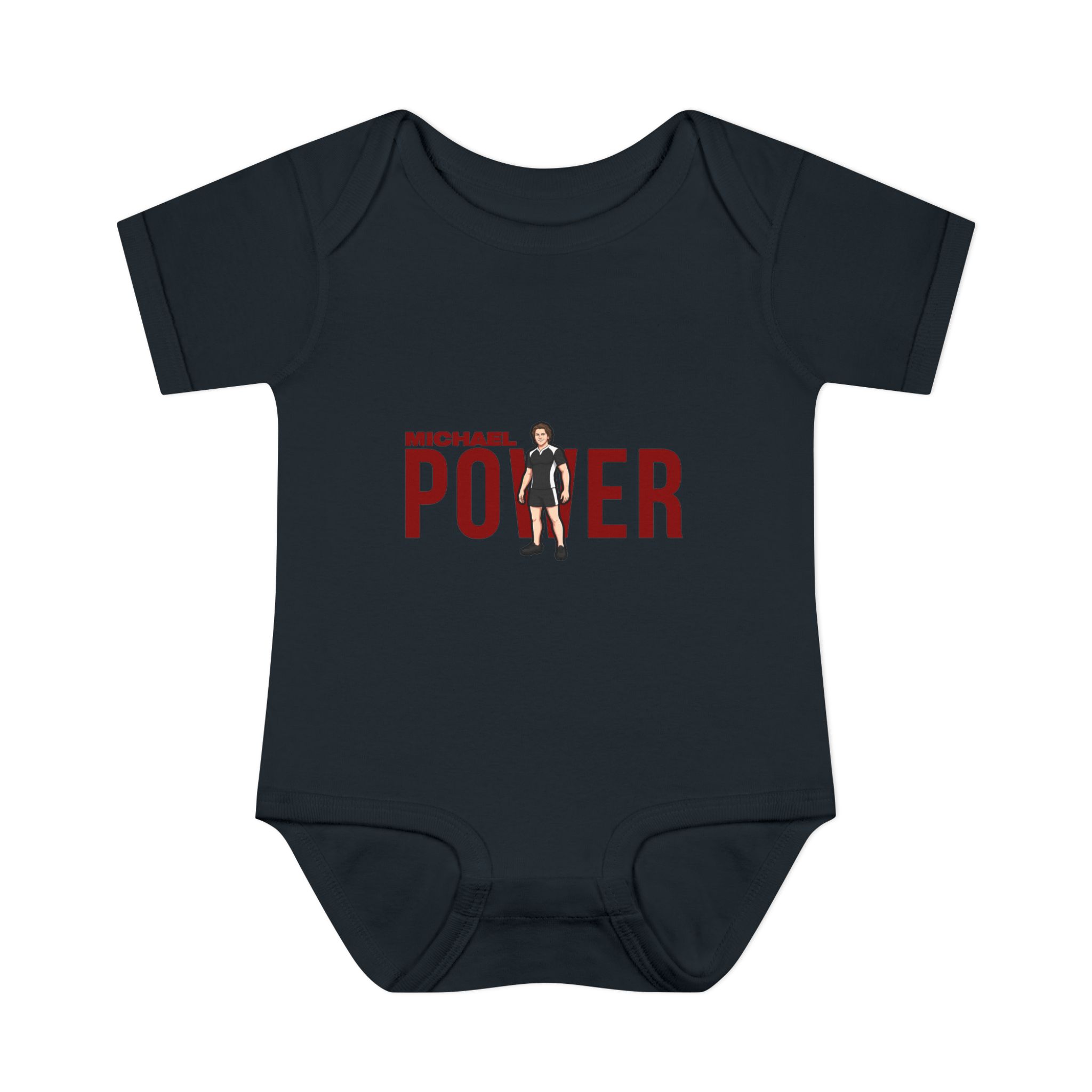 Baby Onesie — character_player_name in Black
