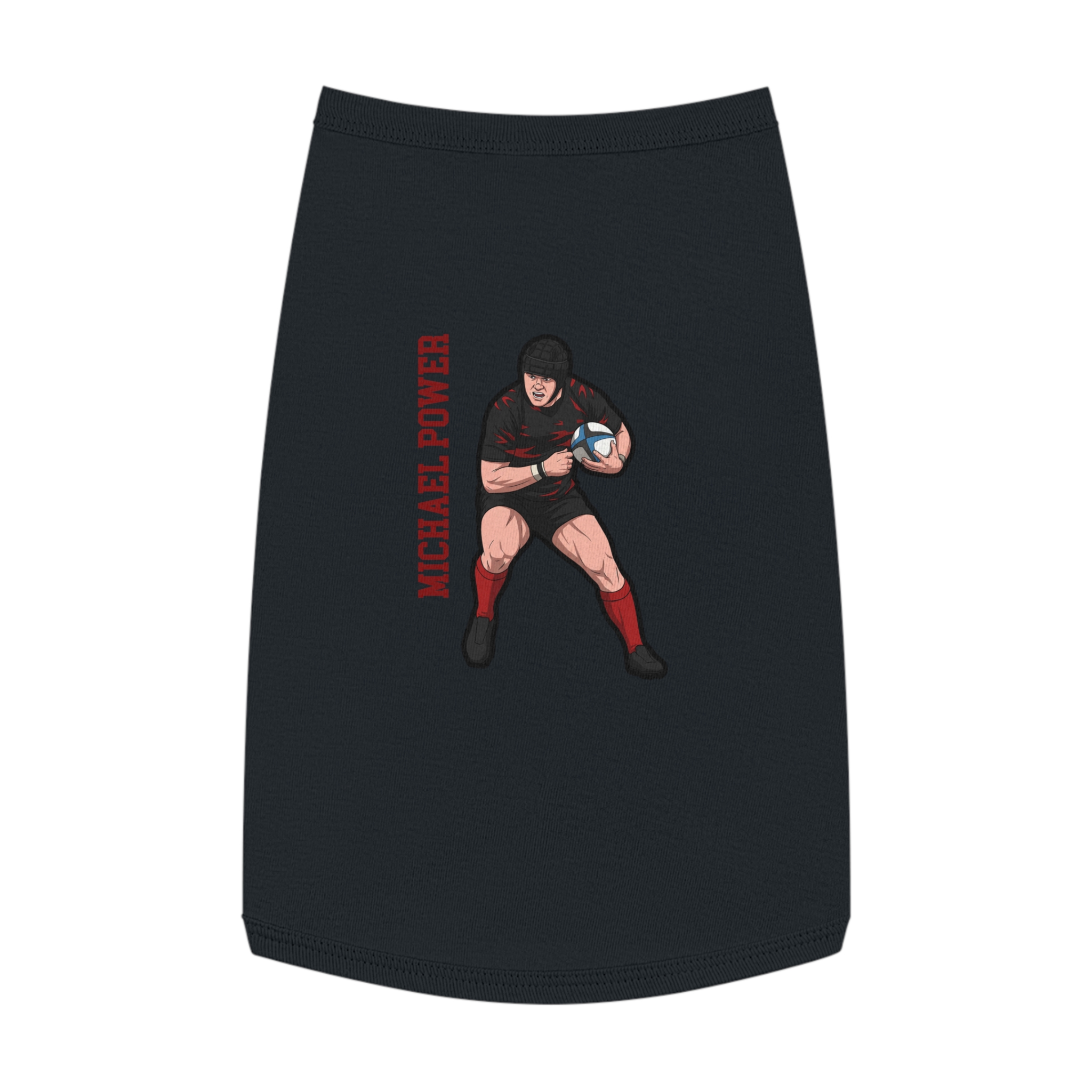Pet Tank Top — character_name_vertical in White