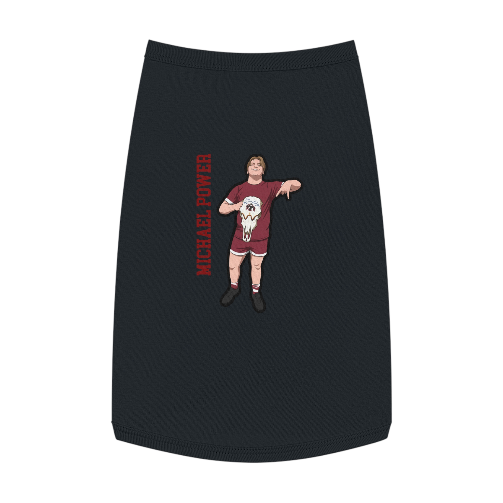 Pet Tank Top — character_name_vertical in Black