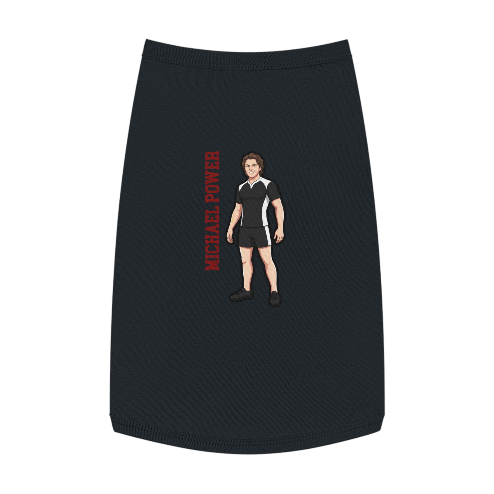 Pet Tank Top — character_name_vertical in White