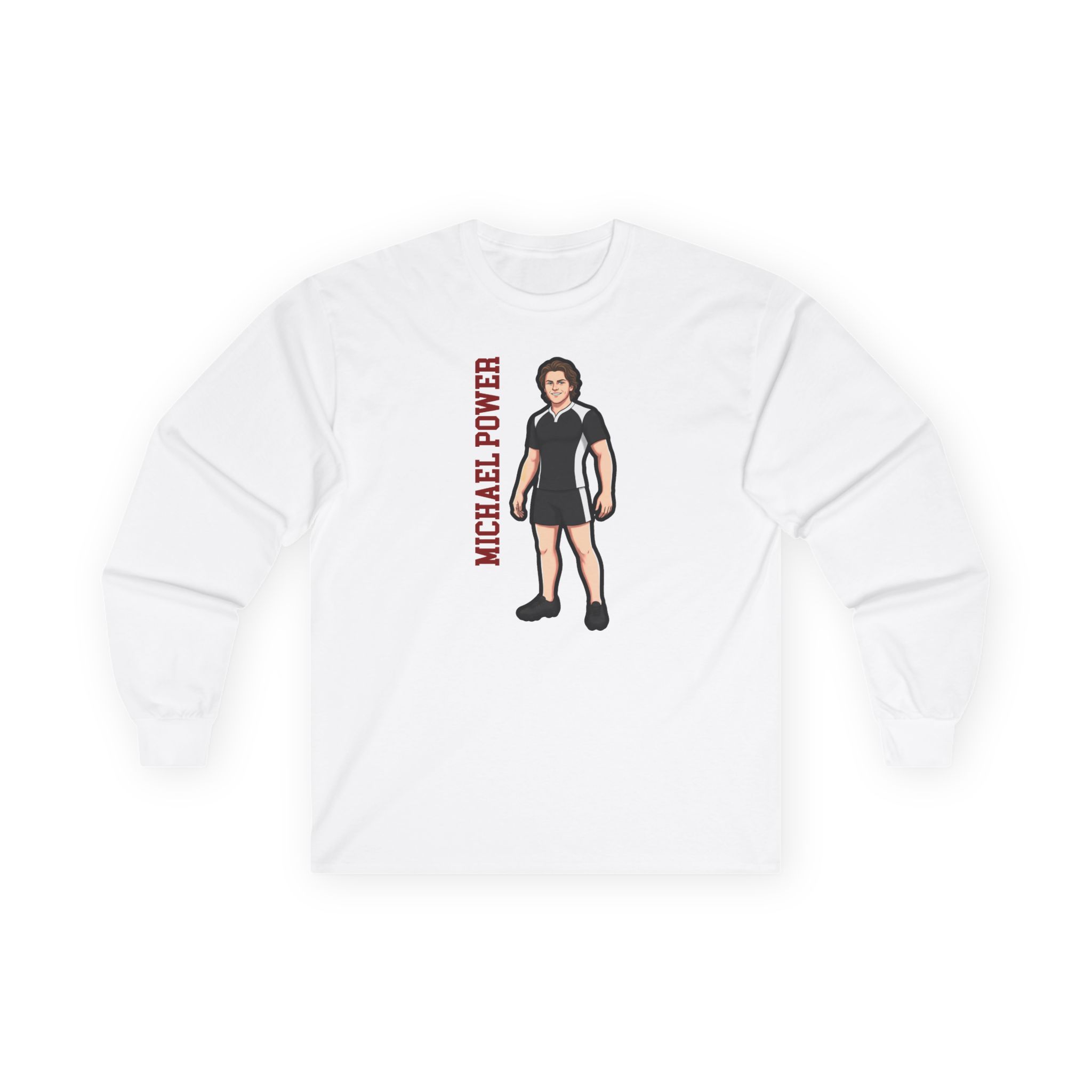 Long Sleeve Tee — character_name_vertical in White