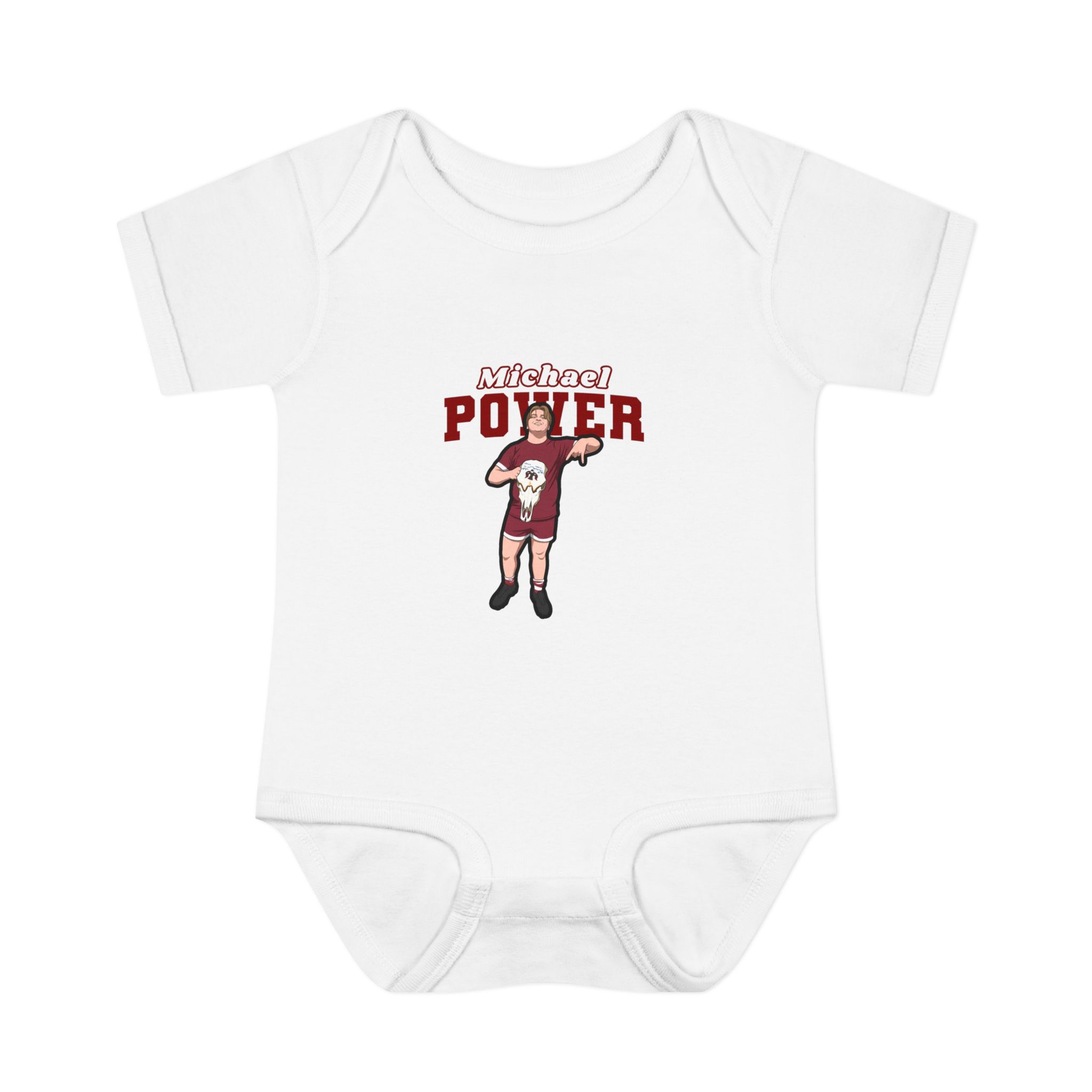 Baby Onesie — character_name_arch in White