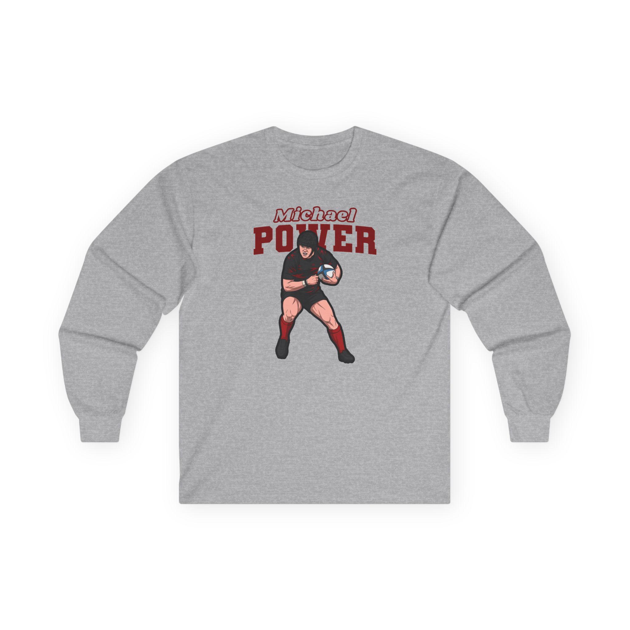 Long Sleeve Tee — character_name_arch in Grey