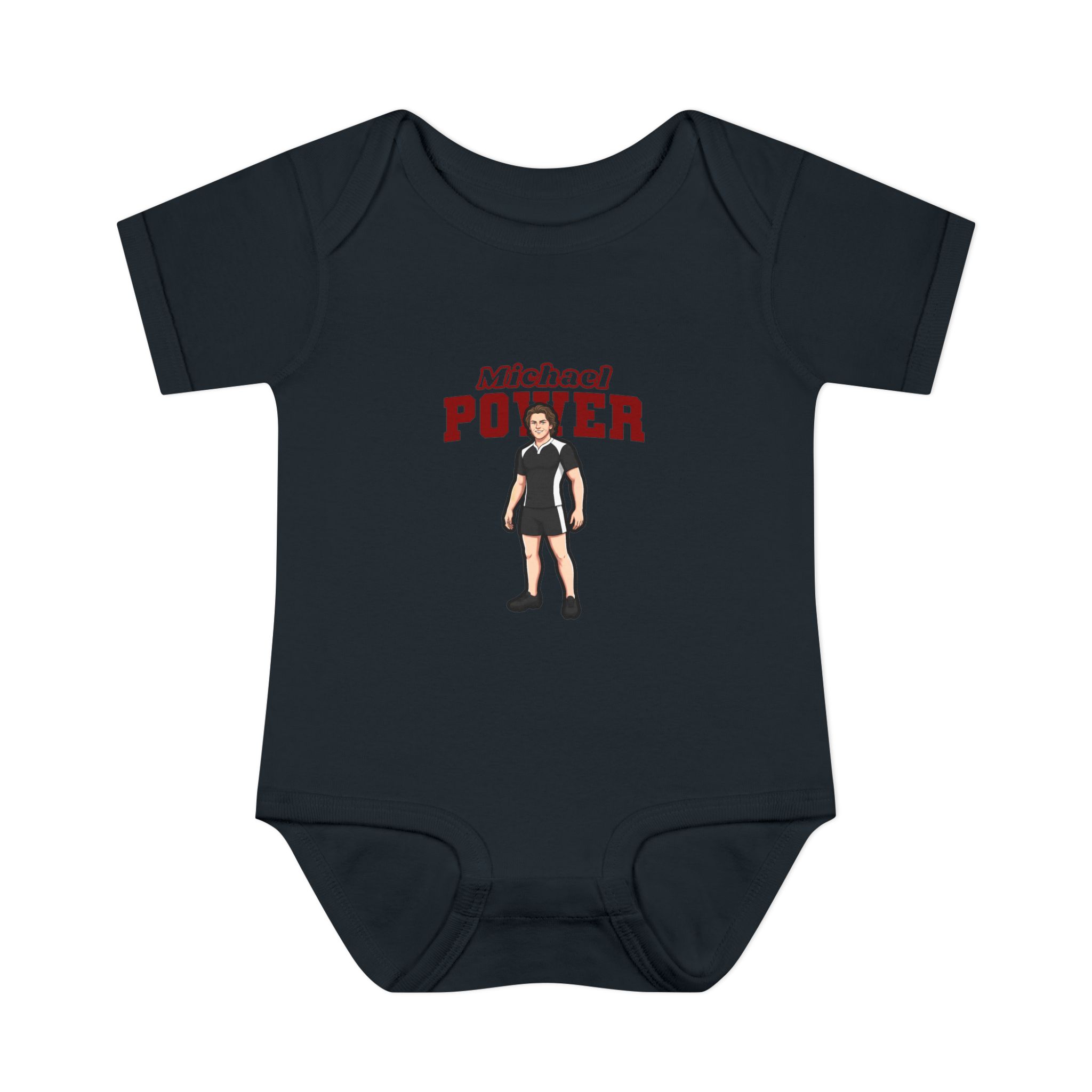 Baby Onesie — character_name_arch in Black