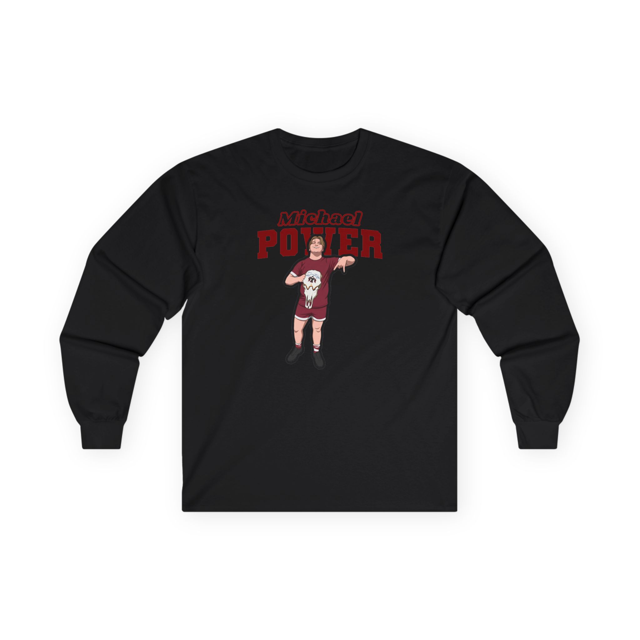 Long Sleeve Tee — character_name_arch in Black