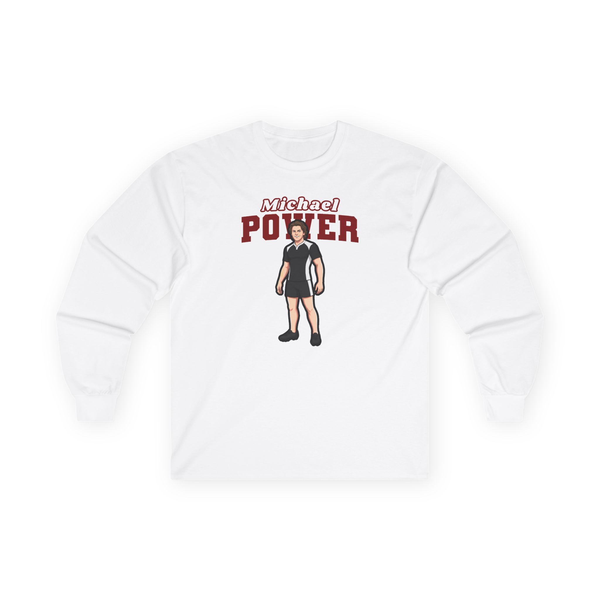 Long Sleeve Tee — character_name_arch in White