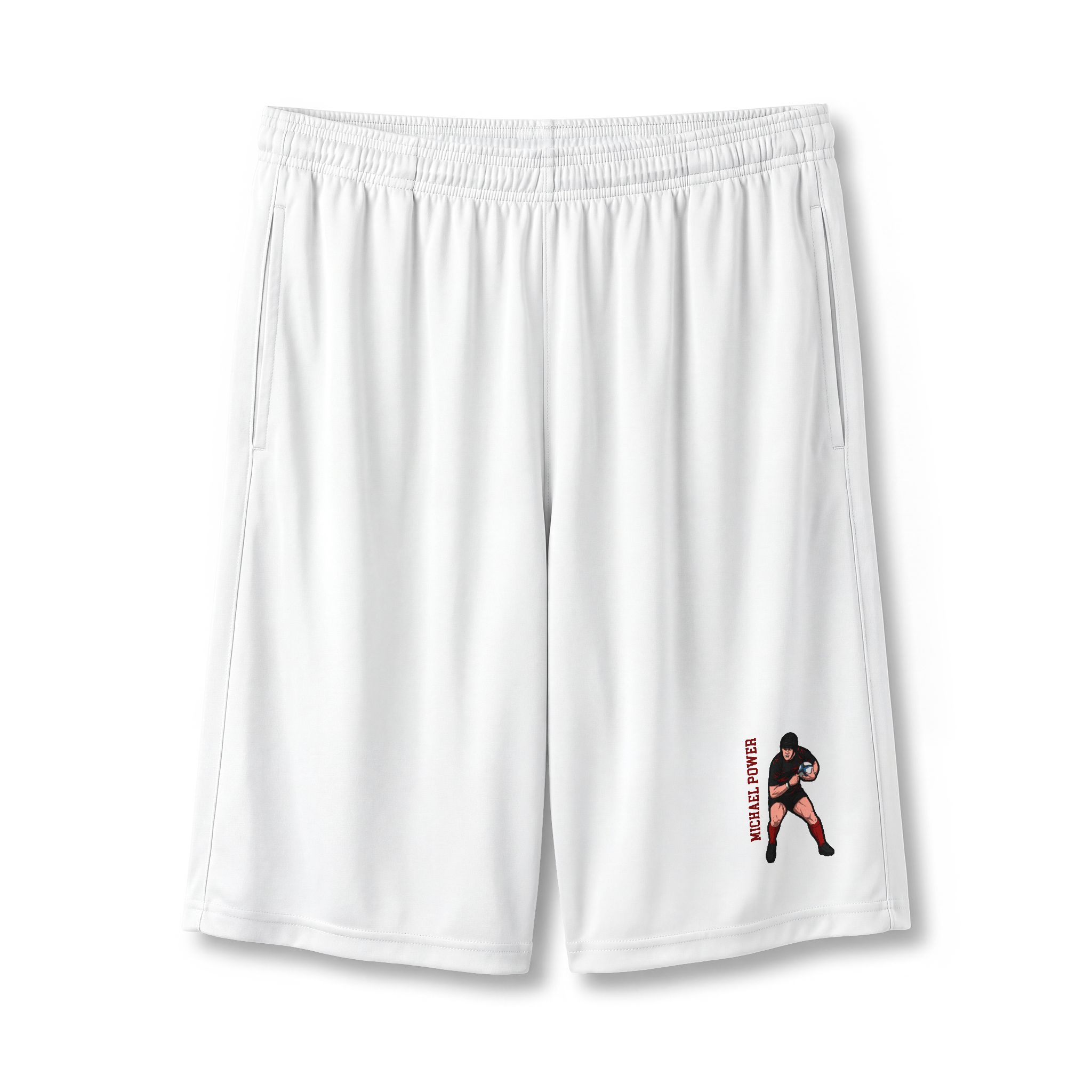 Shorts — character_name_vertical in White