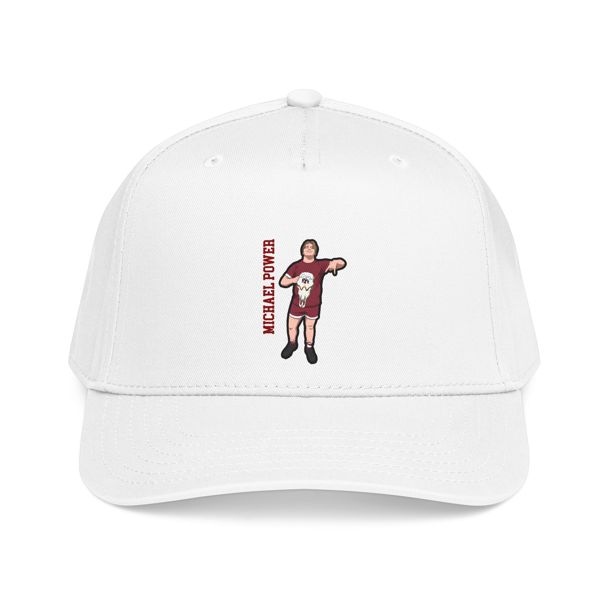Baseball Cap — character_name_vertical in White