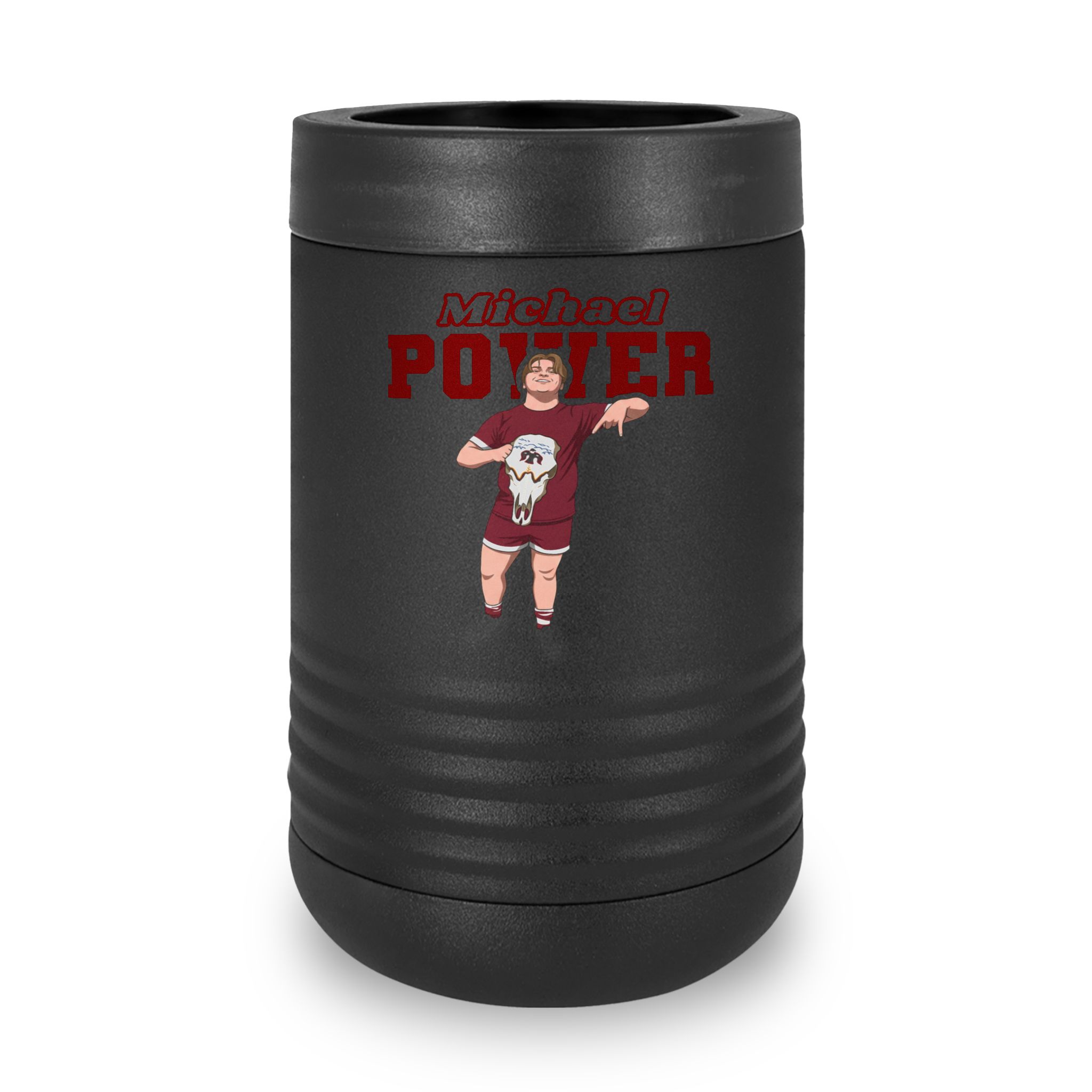 Stainless Can Cooler — character_name_arch in Black