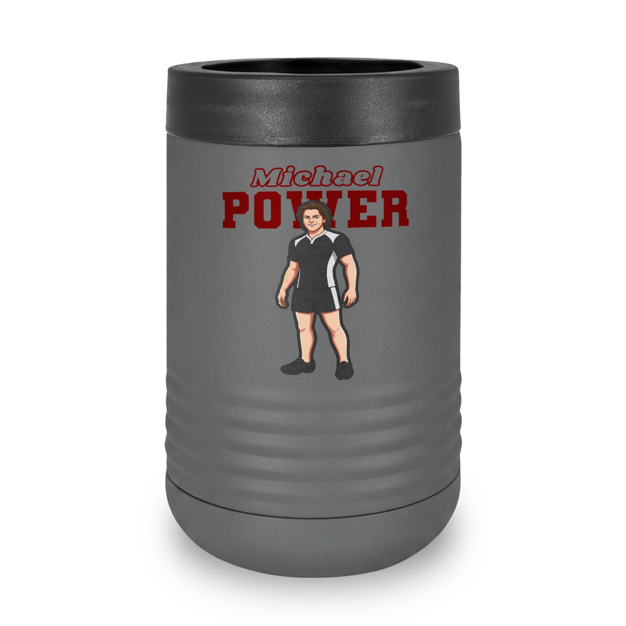 Stainless Can Cooler — character_name_arch in Grey