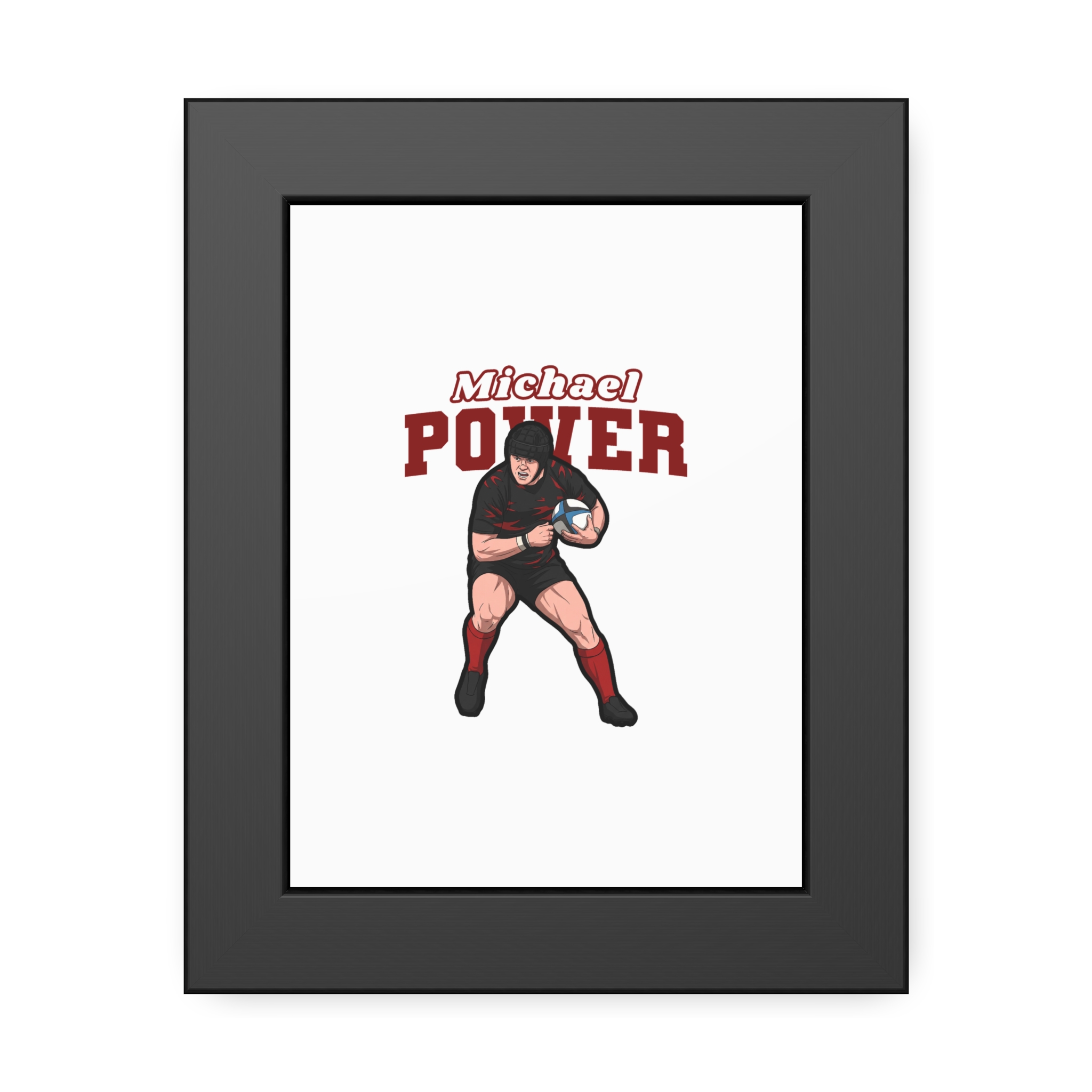 Framed Poster — character_name_arch in Black