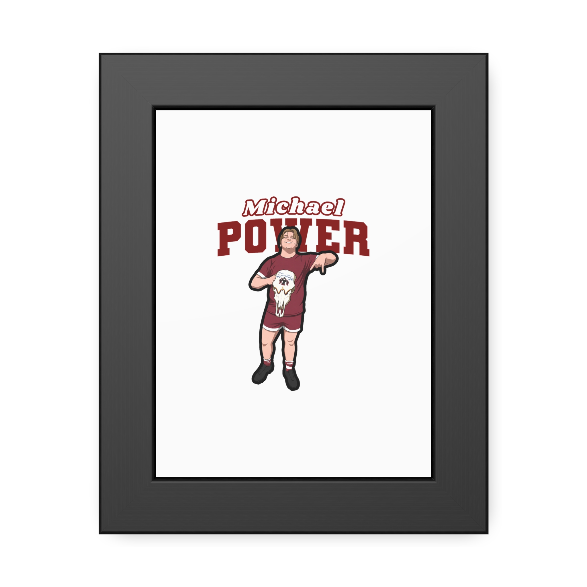 Framed Poster — character_name_arch in Black