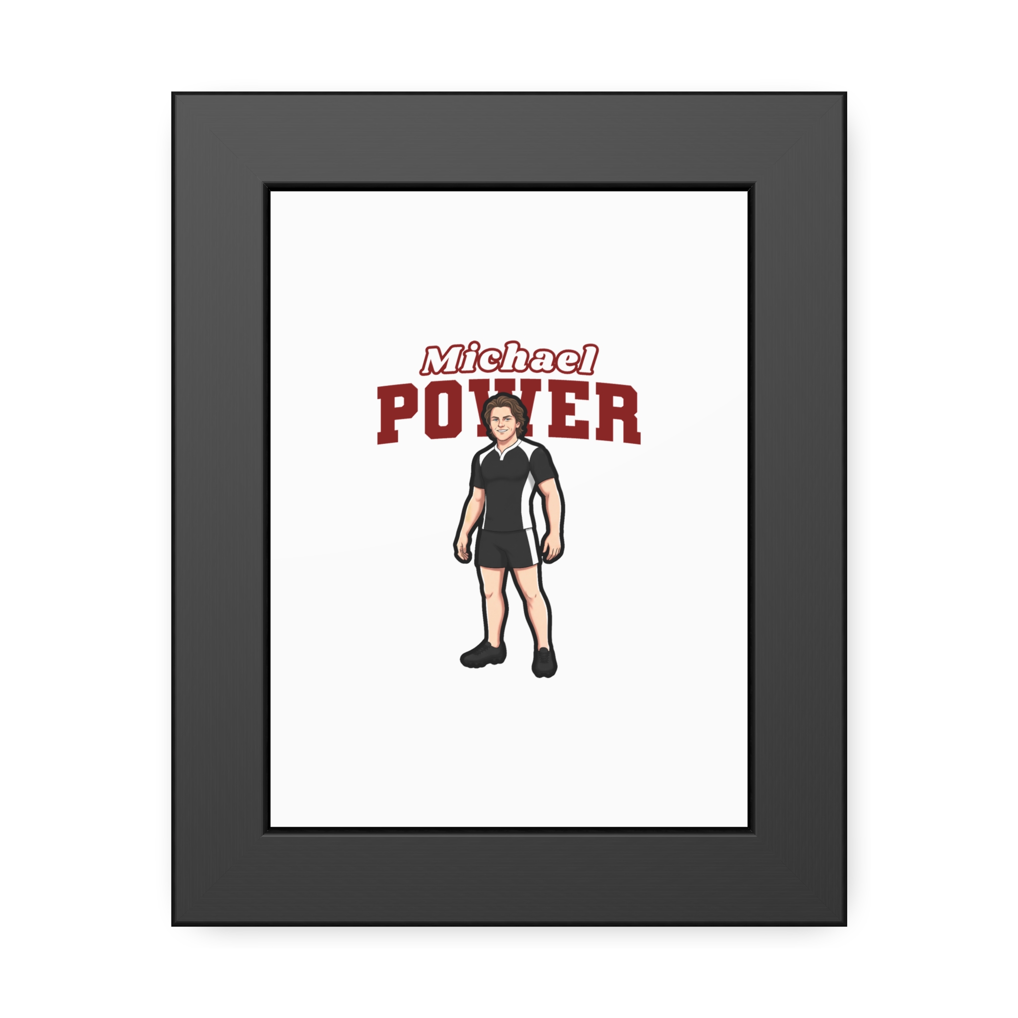 Framed Poster — character_name_arch in Black