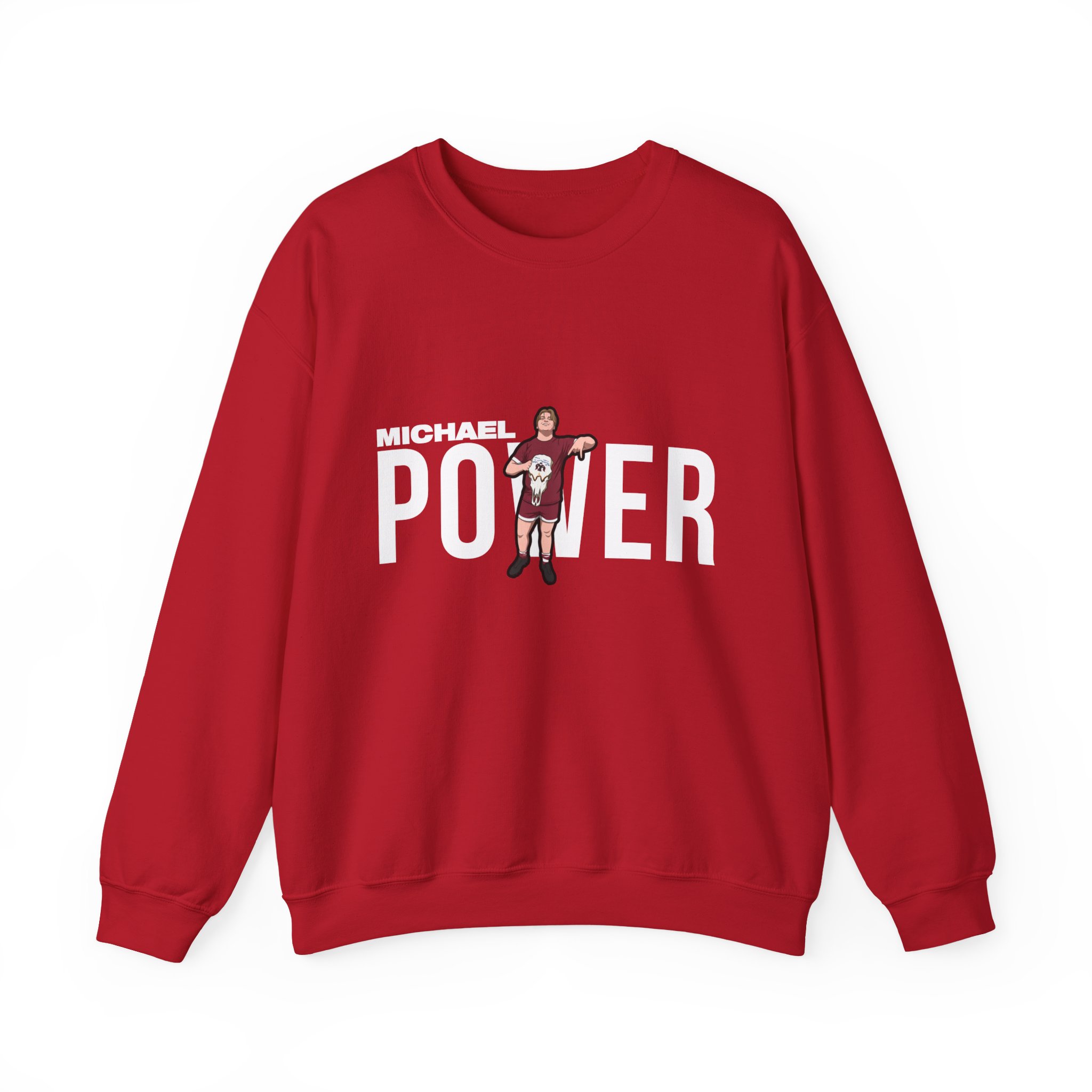 Crewneck Sweatshirt — character_player_name in Red