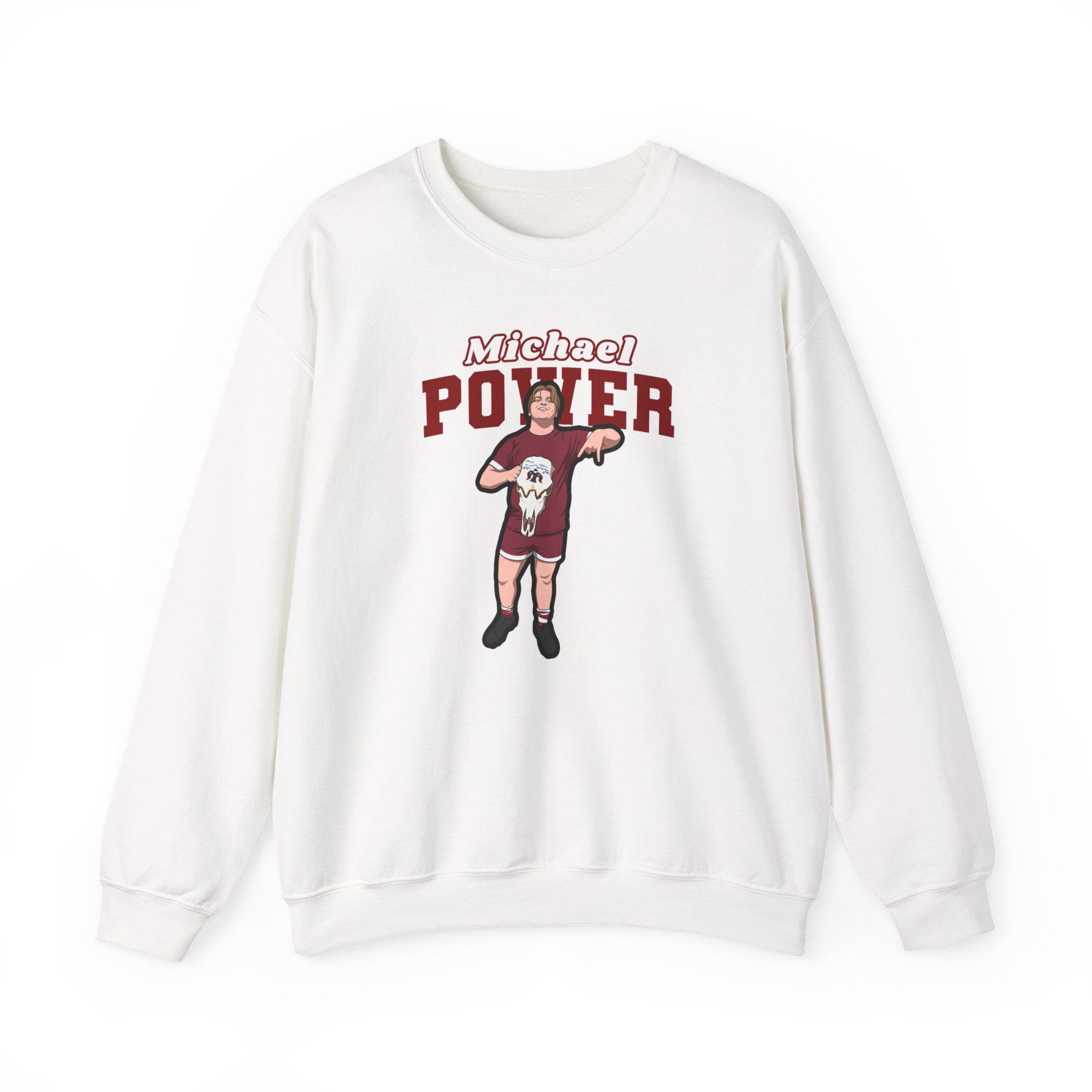 Crewneck Sweatshirt — character_name_arch in White