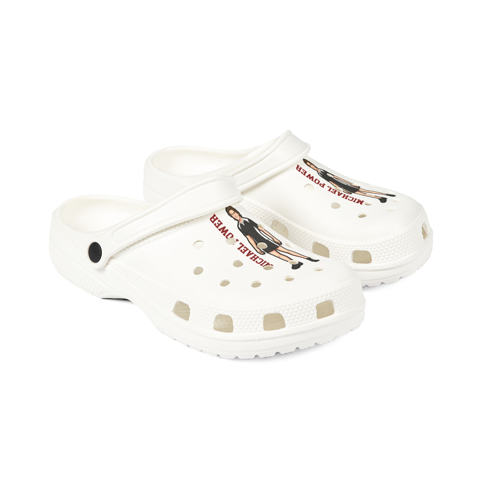 Rubber Clogs — character_name_vertical in White