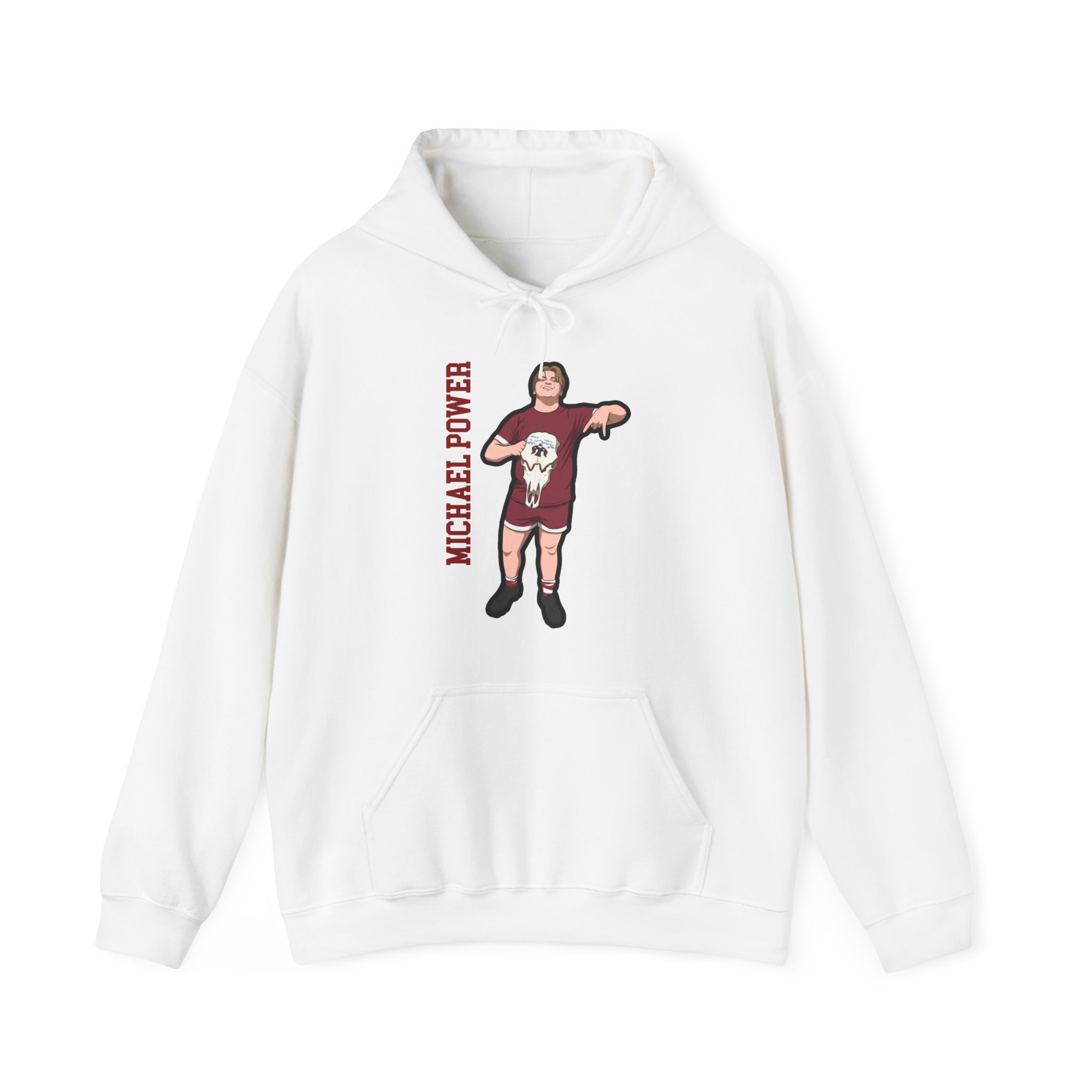 Hoodie — character_name_vertical in White