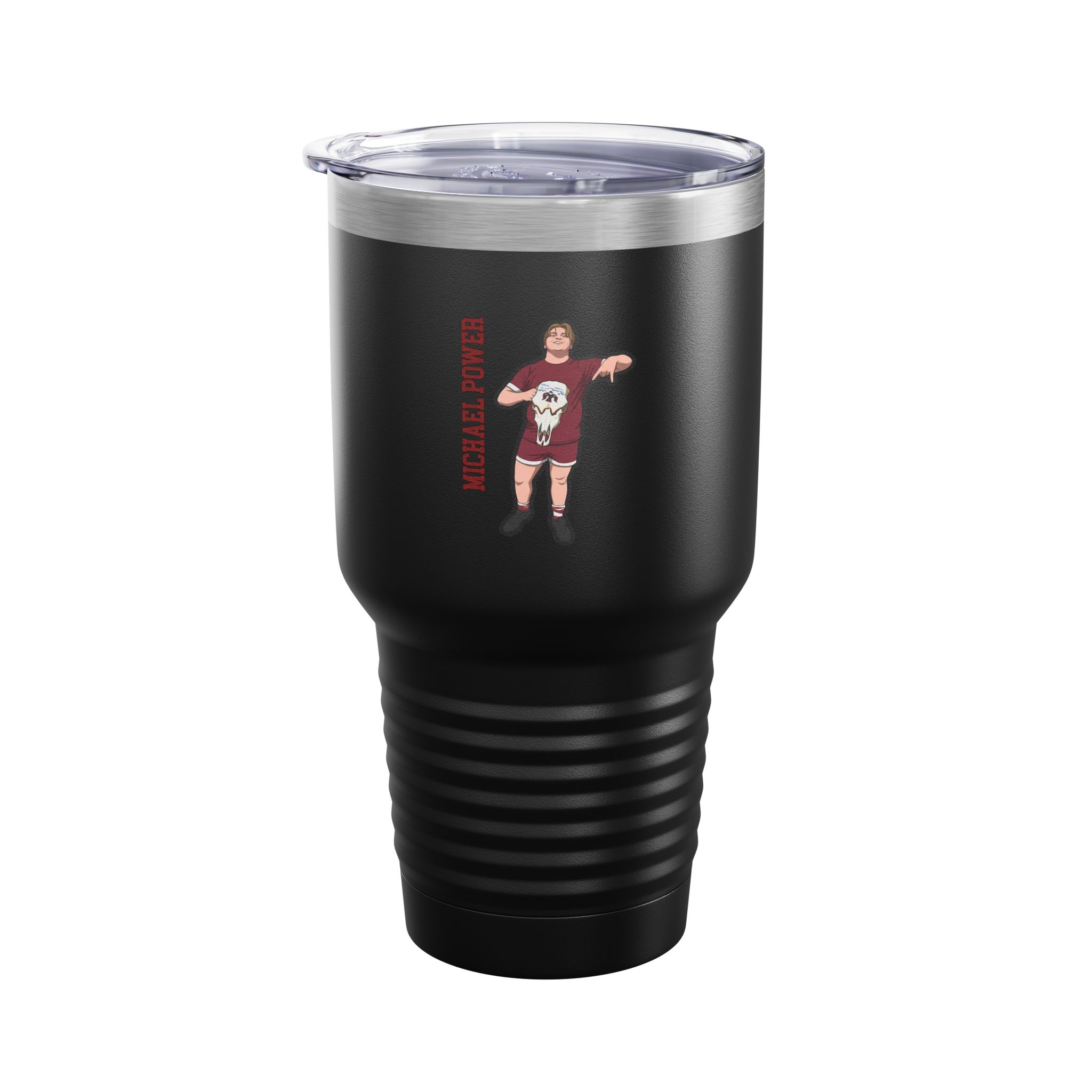 30oz Tumbler — character_name_vertical in Black