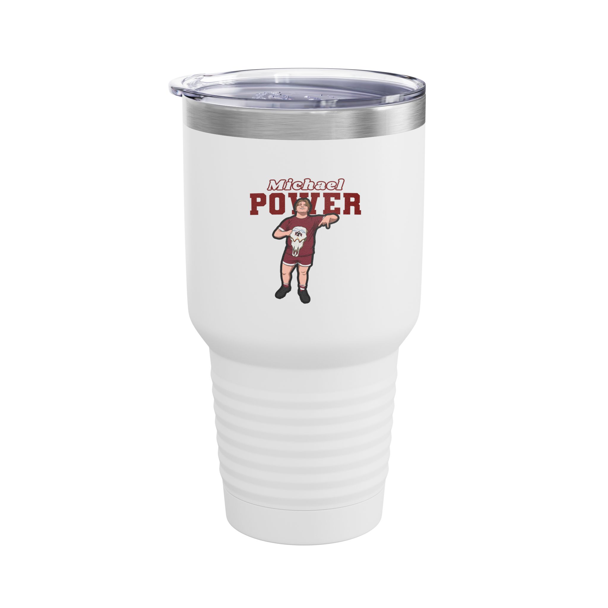 30oz Tumbler — character_name_arch in White