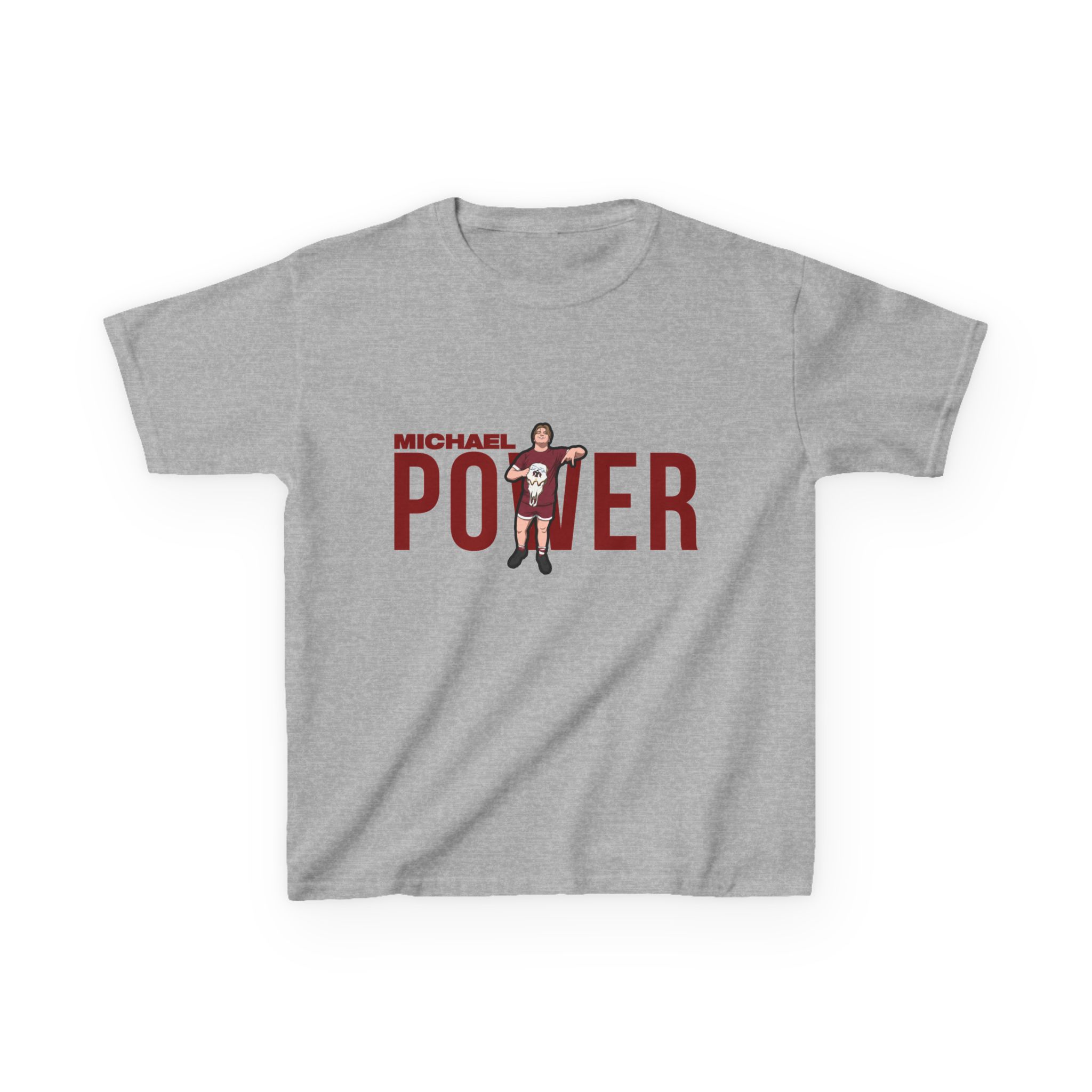 Youth Tee — character_player_name in Grey