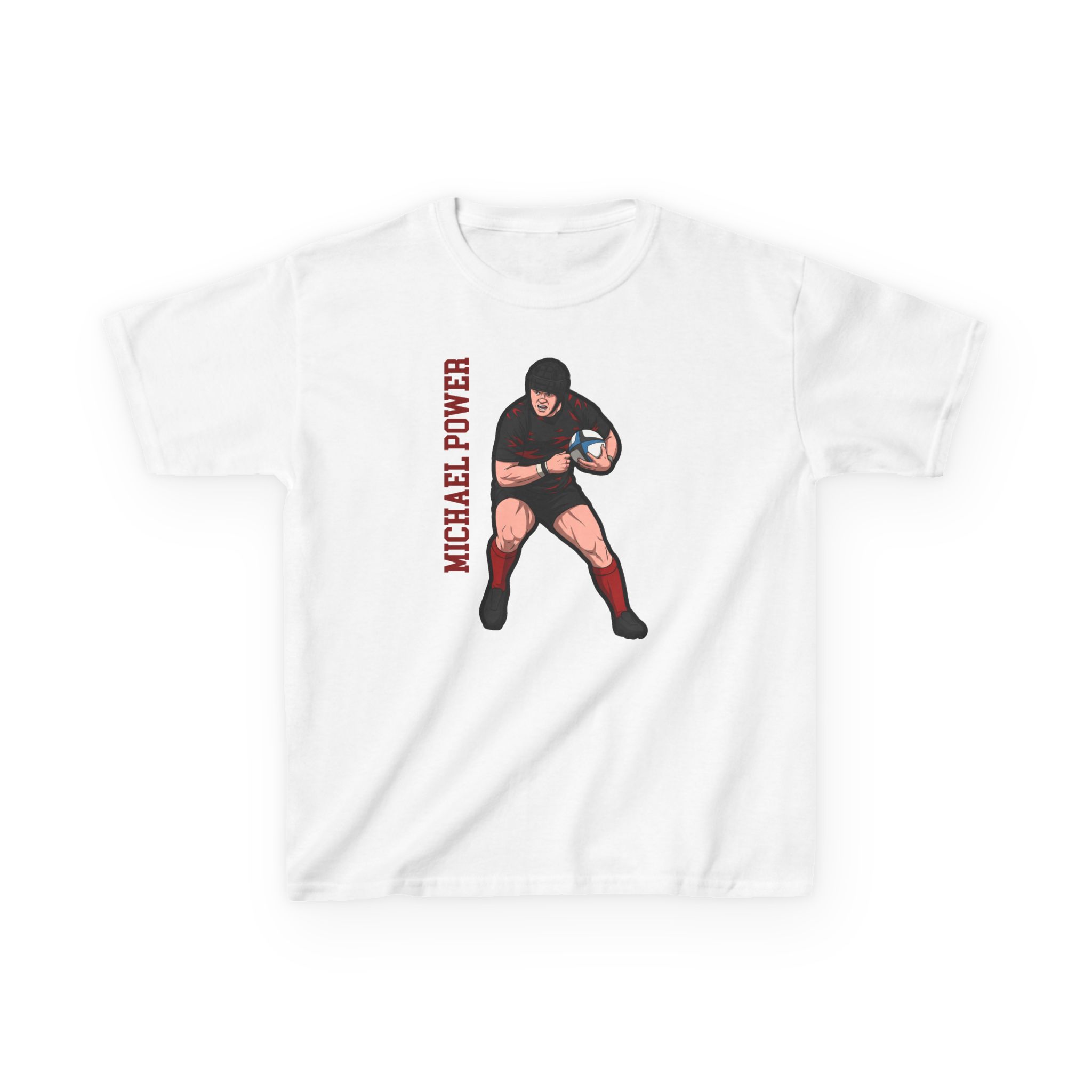 Youth Tee — character_name_vertical in White