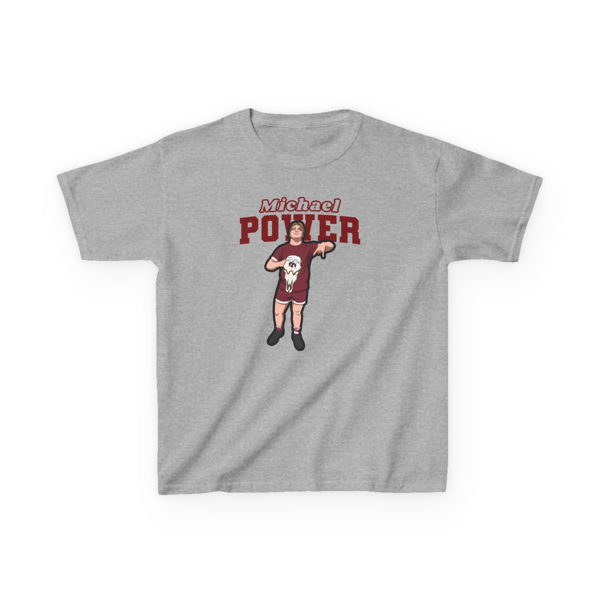 Youth Tee — character_name_arch in Grey
