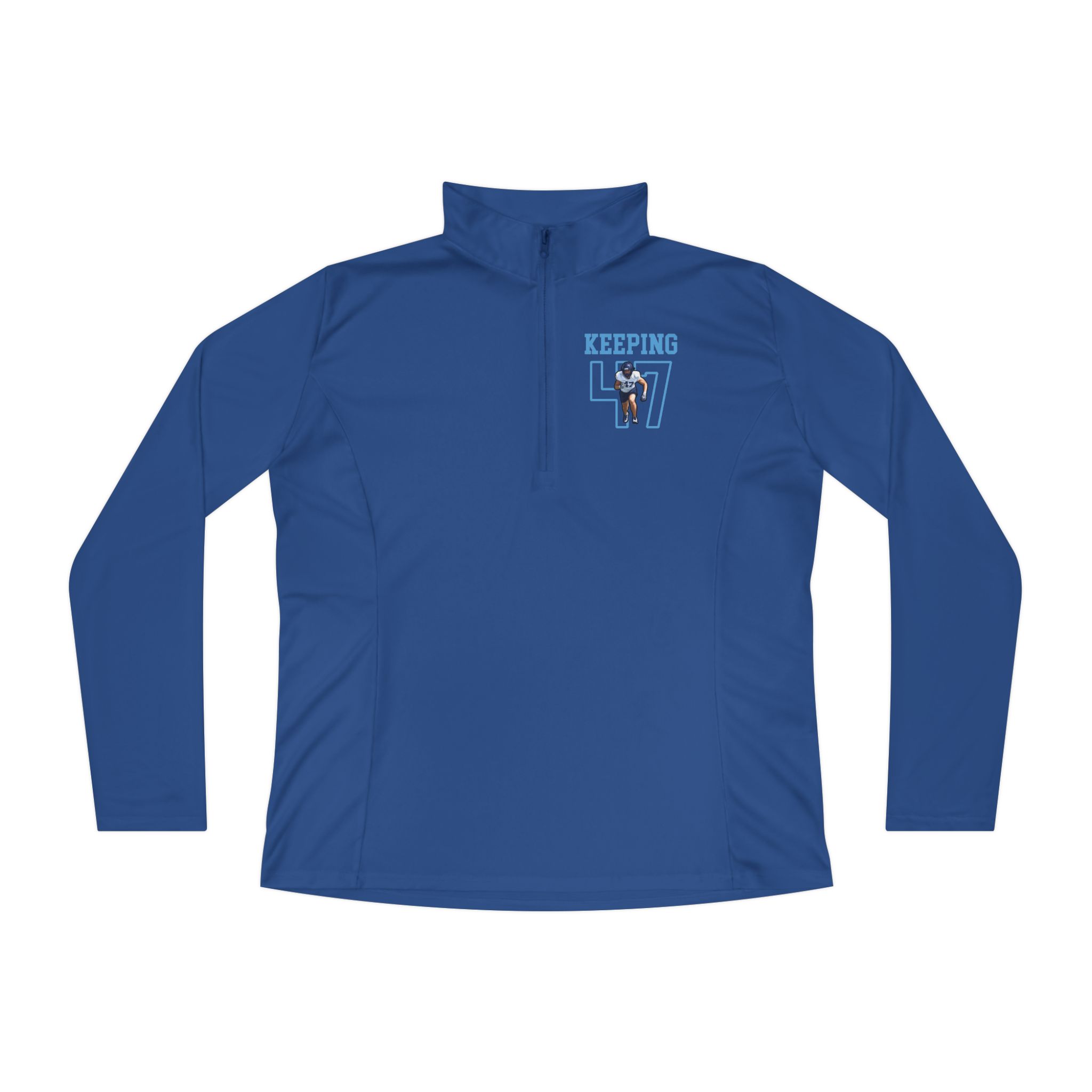 Women's Q-Zip Pullover — character_shirsey in Royal