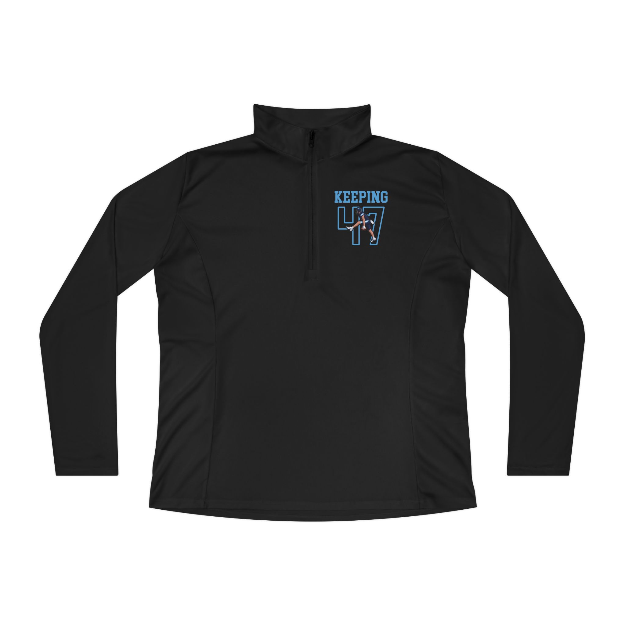 Women's Q-Zip Pullover — character_shirsey in Black
