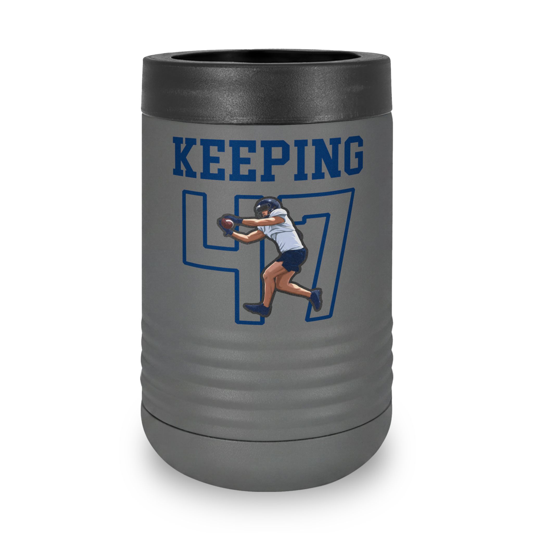 Stainless Can Cooler — character_shirsey in Grey