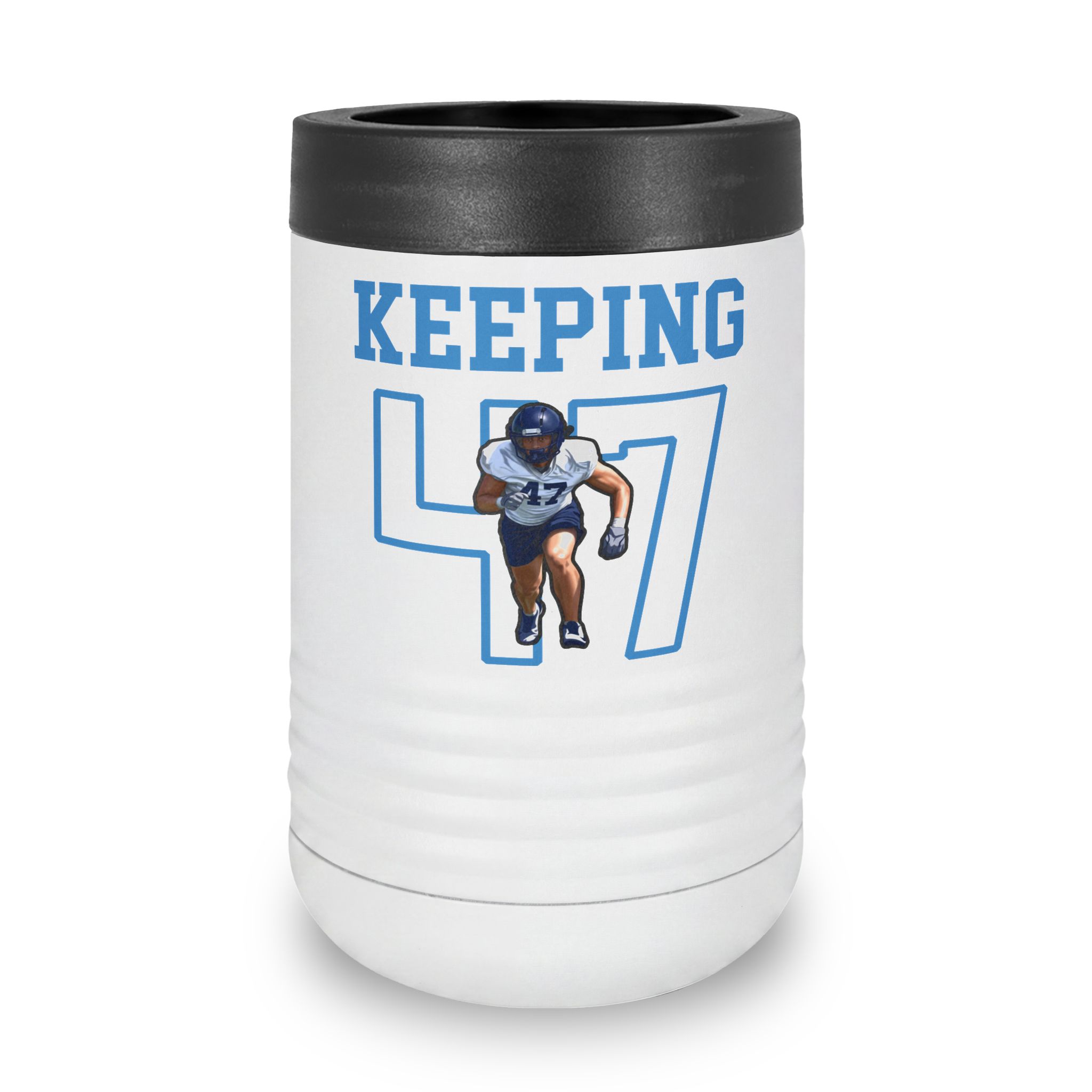 Stainless Can Cooler — character_shirsey in White