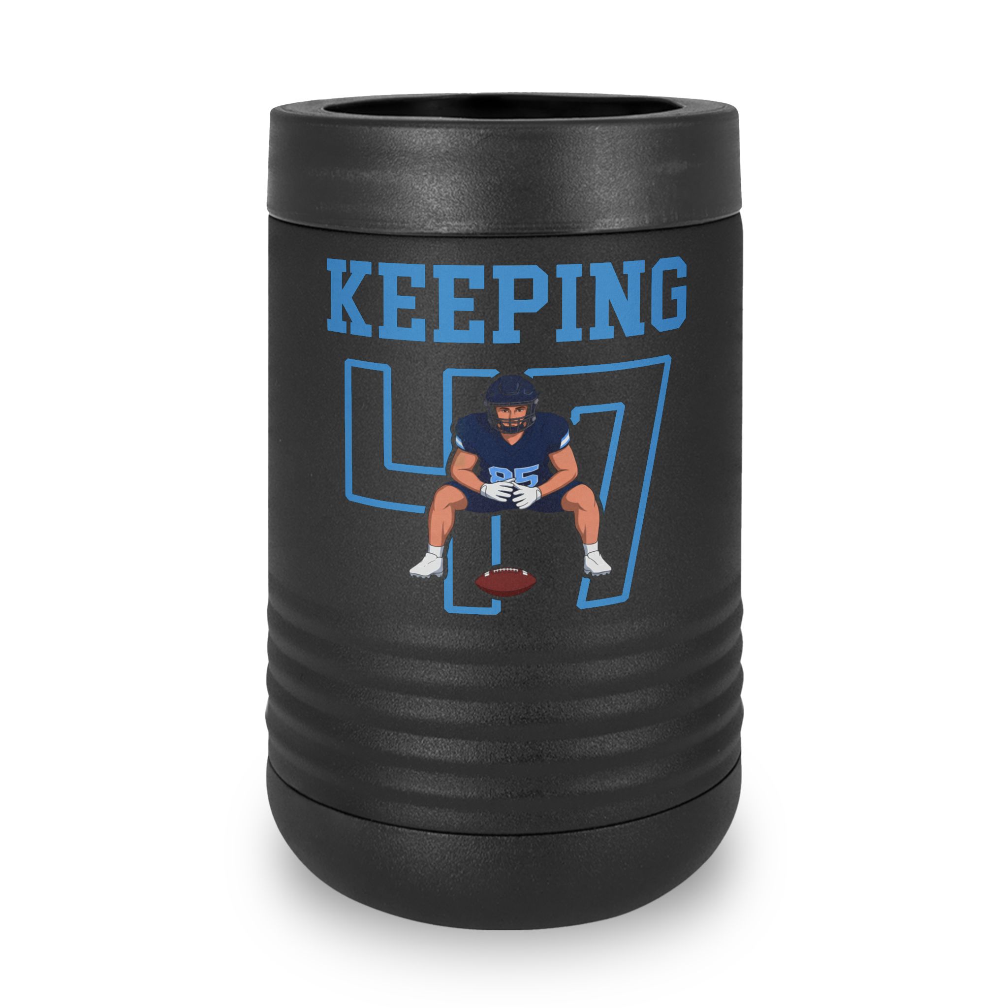 Stainless Can Cooler — character_shirsey in Black