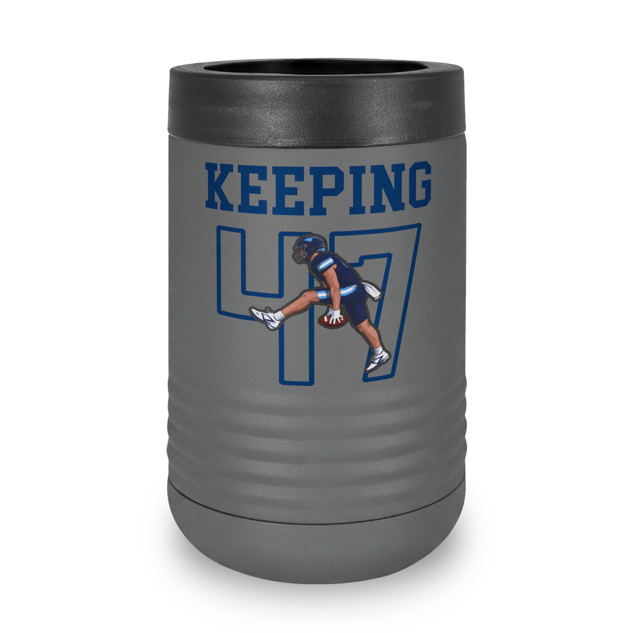 Stainless Can Cooler — character_shirsey in Grey