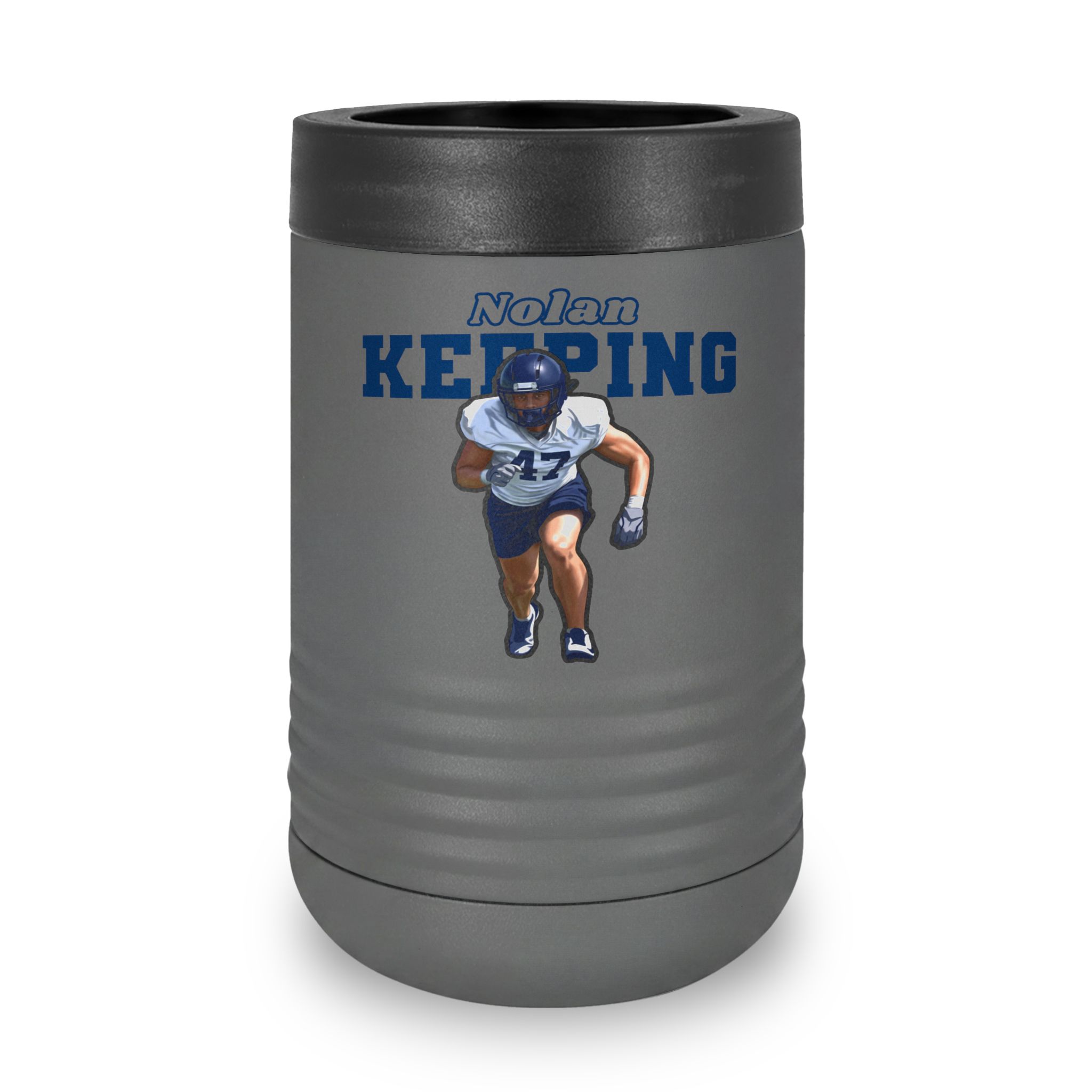 Stainless Can Cooler — character_name_arch in Grey