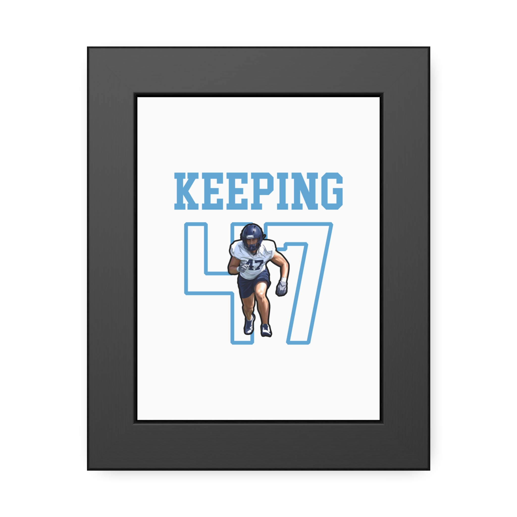 Framed Poster — character_shirsey in Black