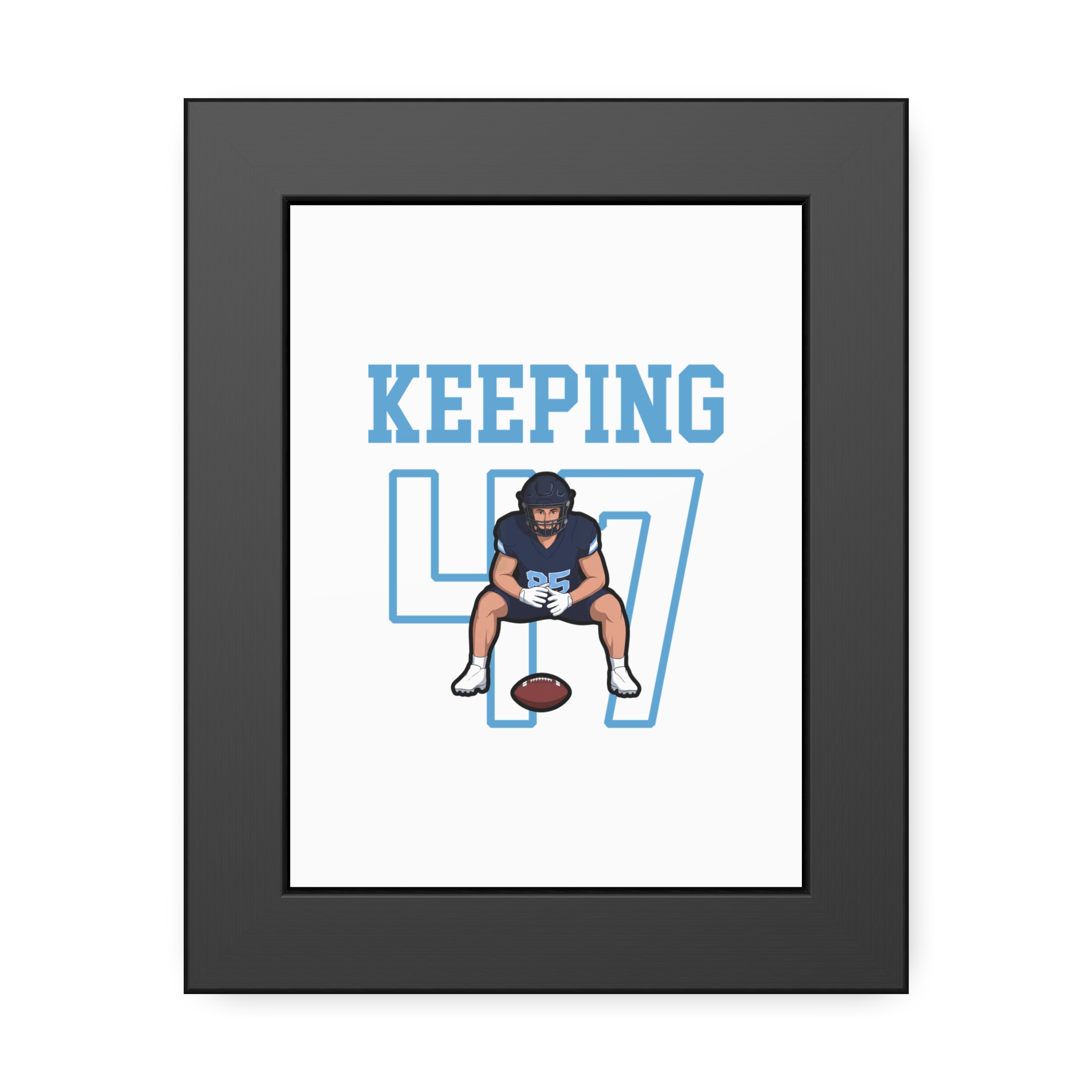 Framed Poster — character_shirsey in Black