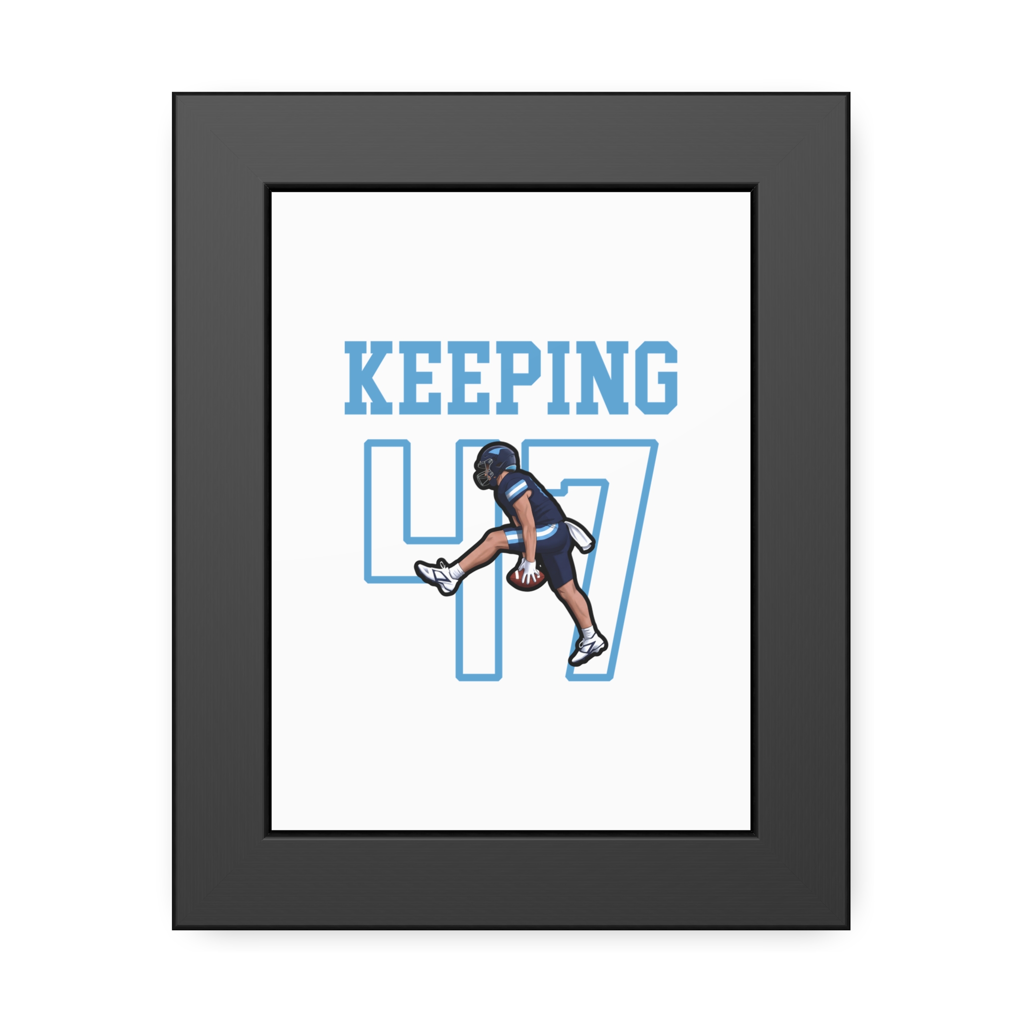 Framed Poster — character_shirsey in Black