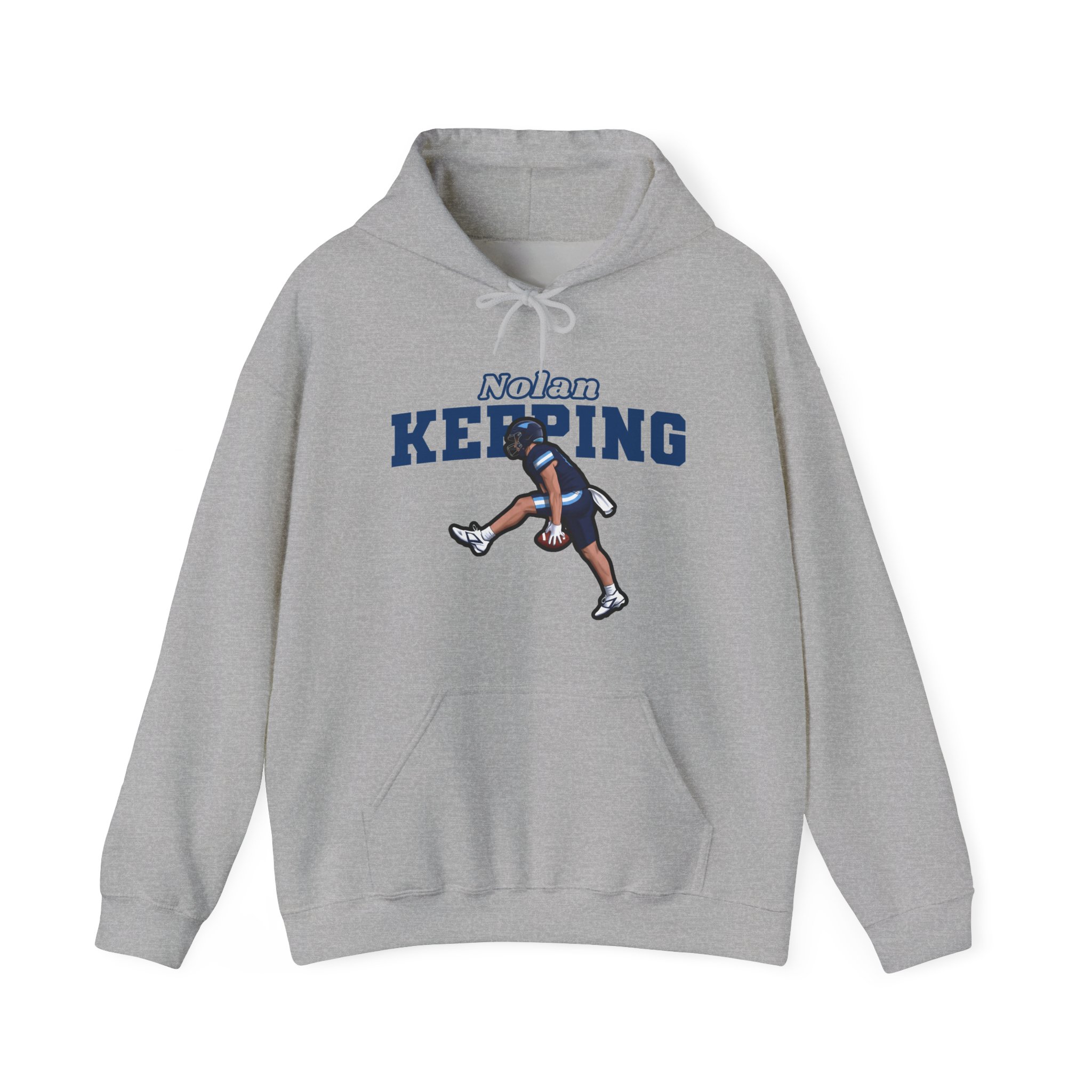 Hoodie — character_name_arch in Grey