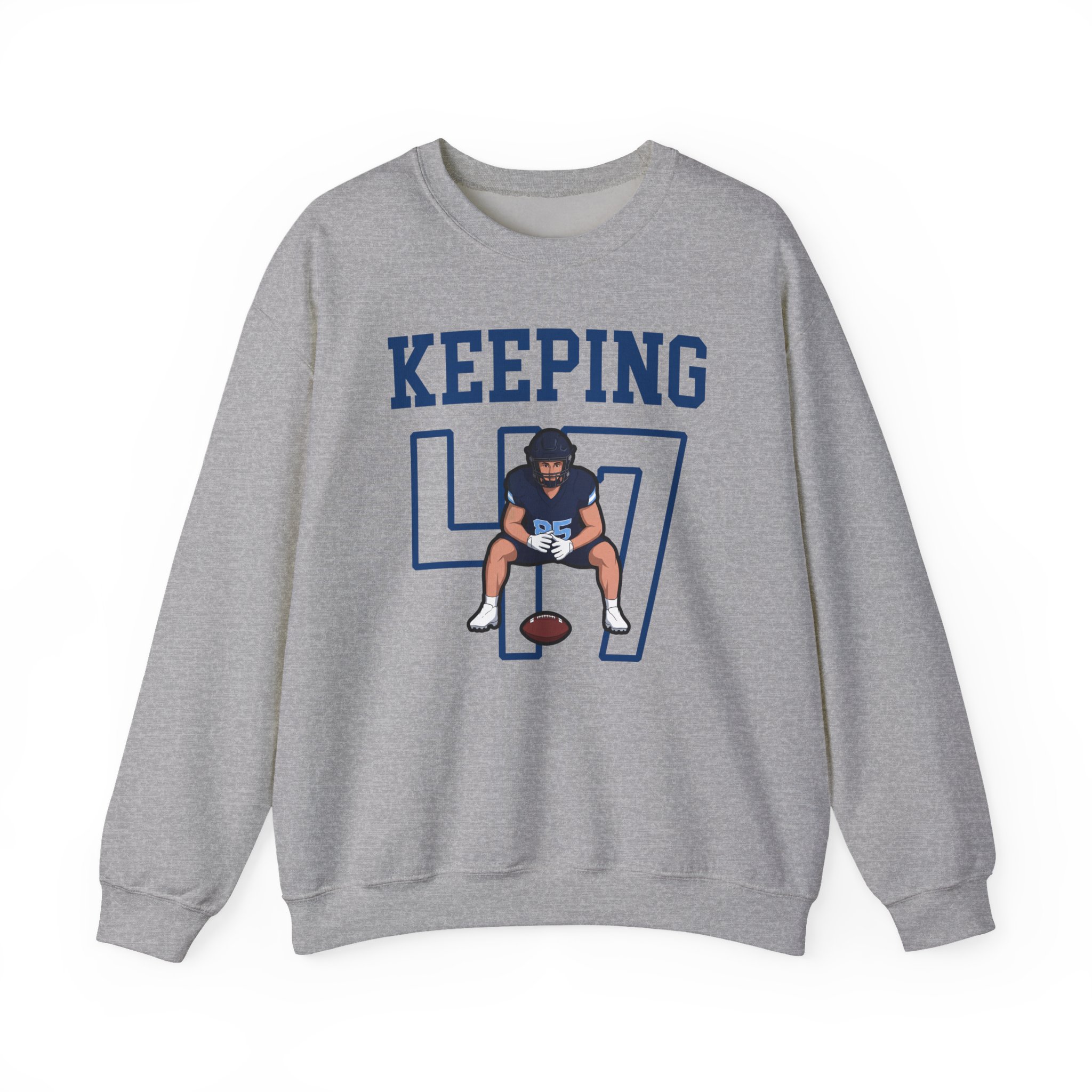 Crewneck Sweatshirt — character_shirsey in Grey