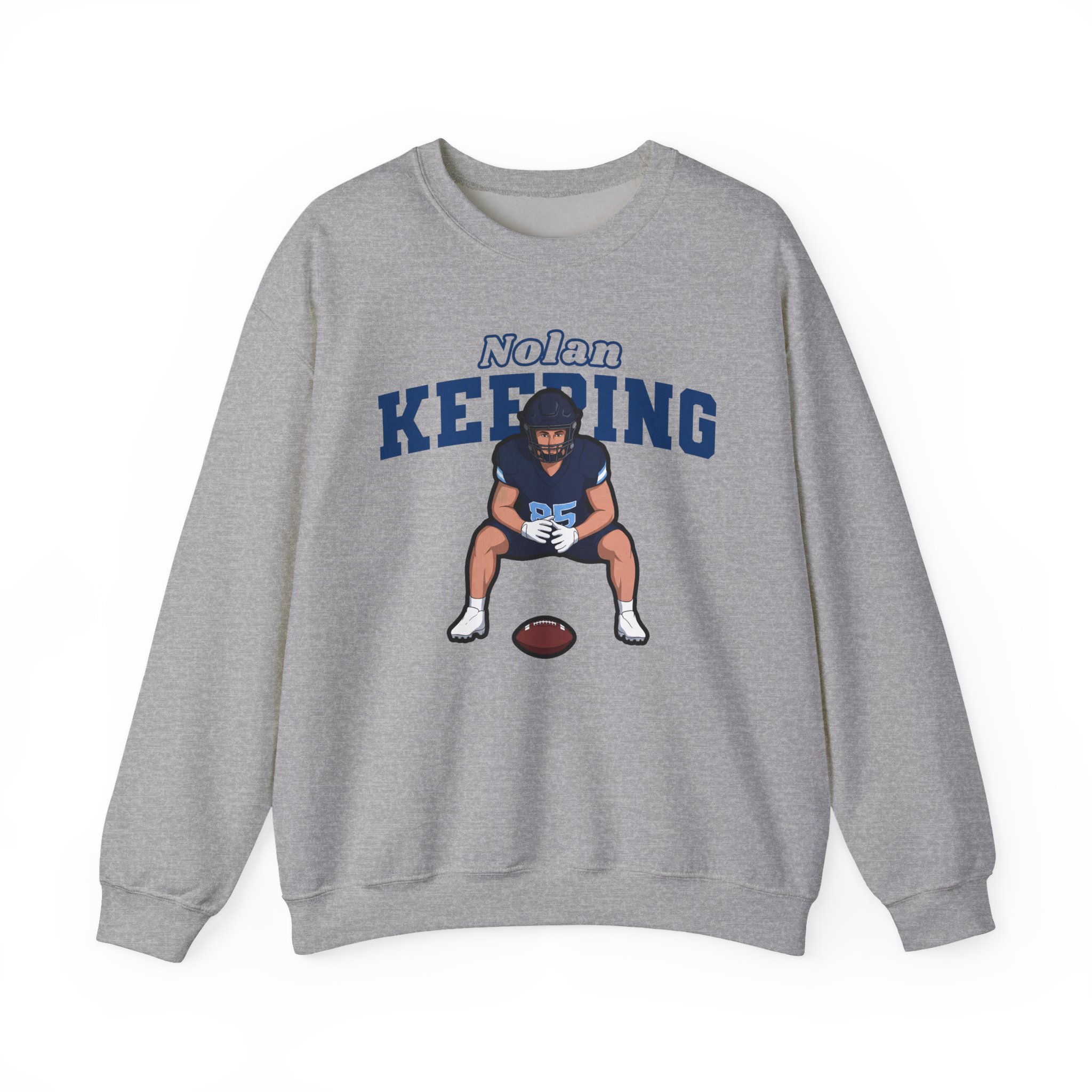Crewneck Sweatshirt — character_name_arch in Grey