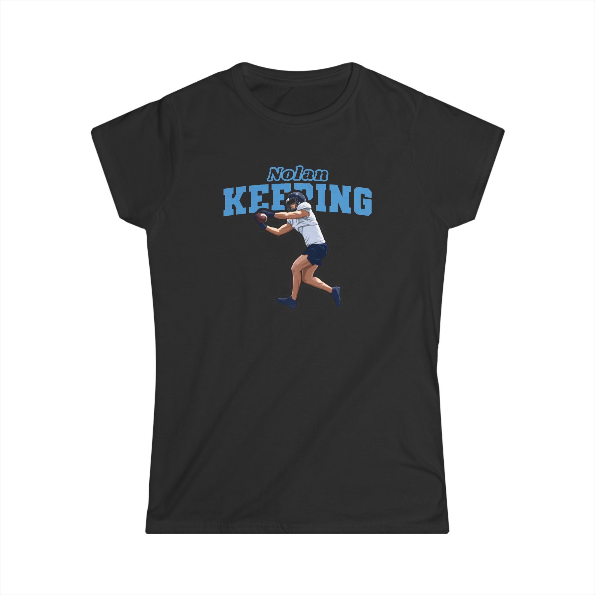 Women's Softstyle Tee — character_name_arch in Black