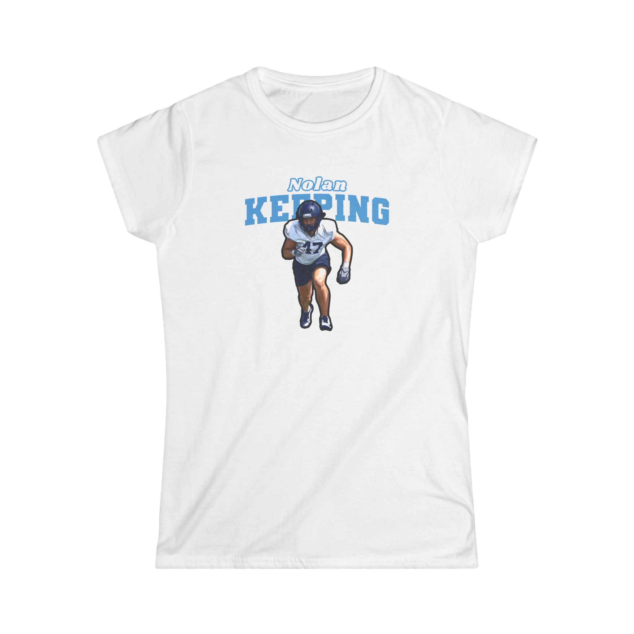 Women's Softstyle Tee — character_name_arch in White