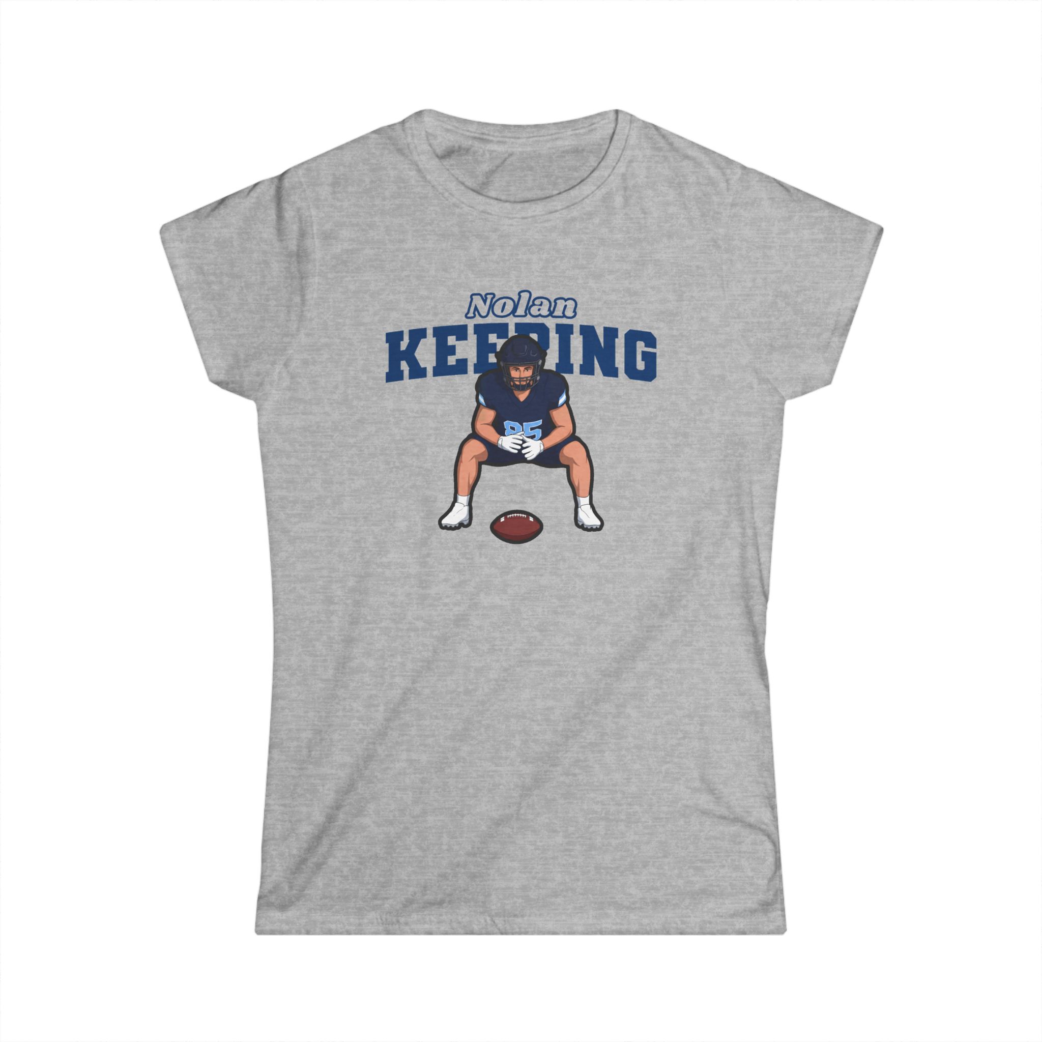 Women's Softstyle Tee — character_name_arch in Grey