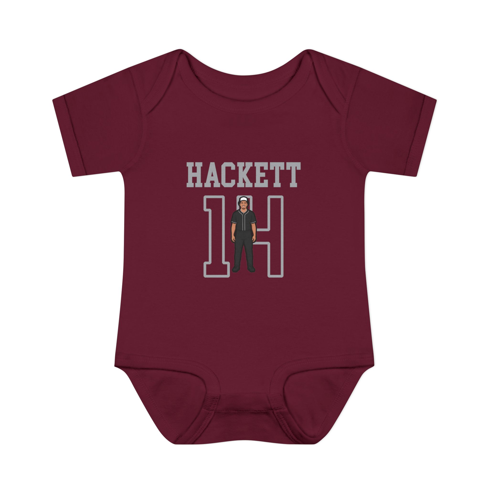Baby Onesie — character_shirsey in Maroon