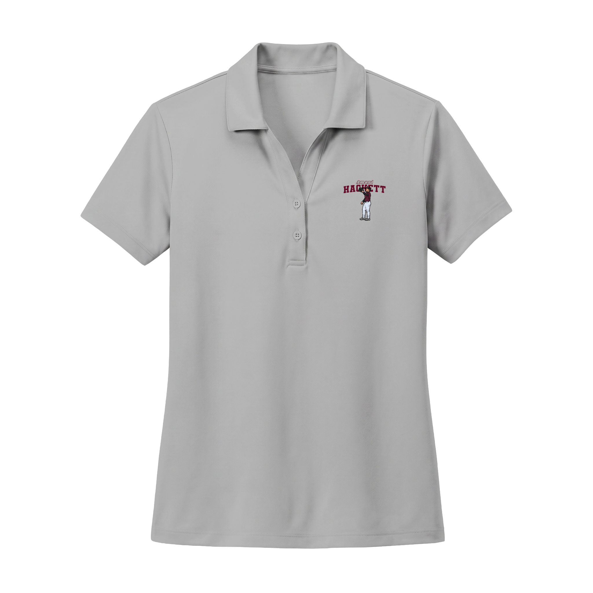Women's Polo — character_name_arch in Silver