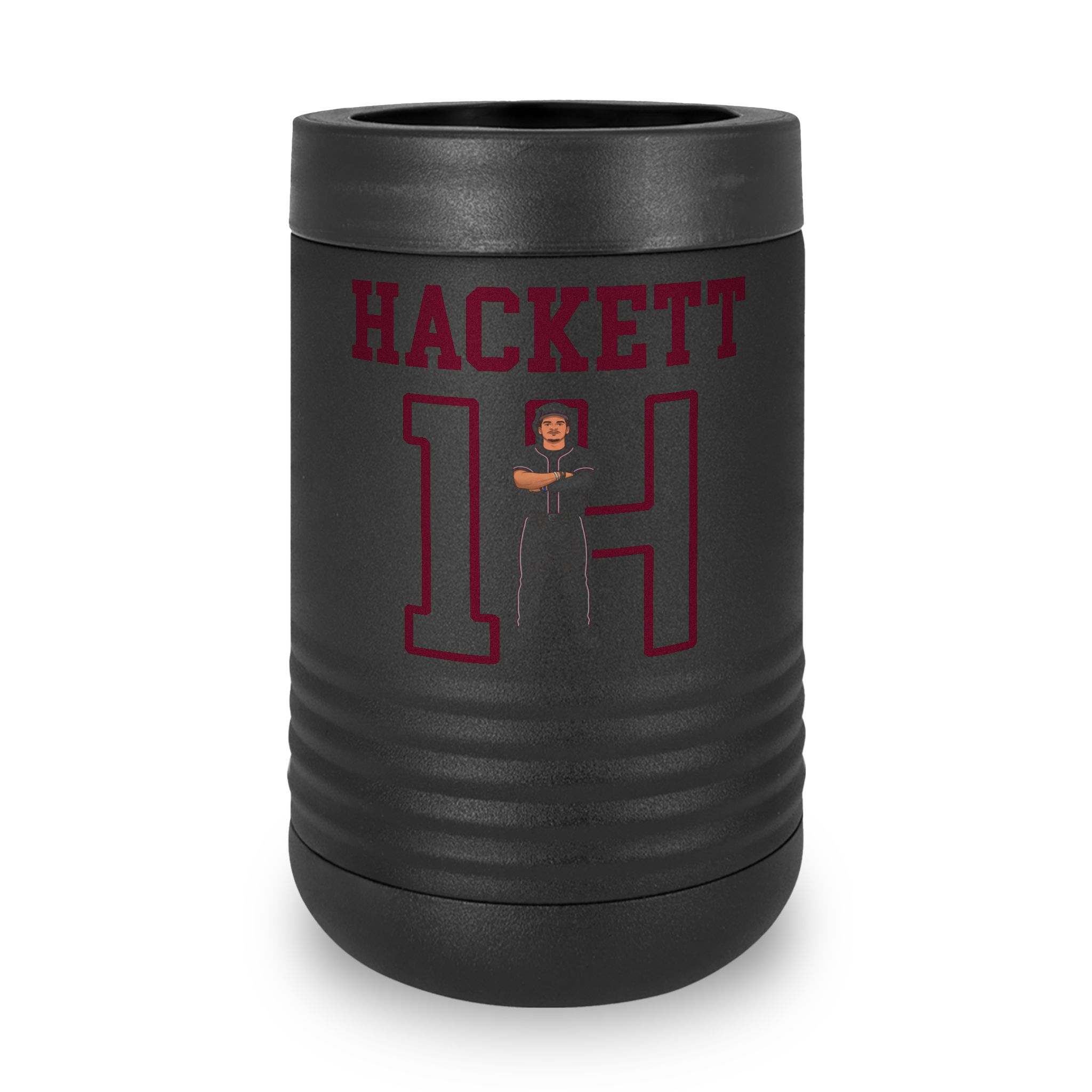 Stainless Can Cooler — character_shirsey in Black