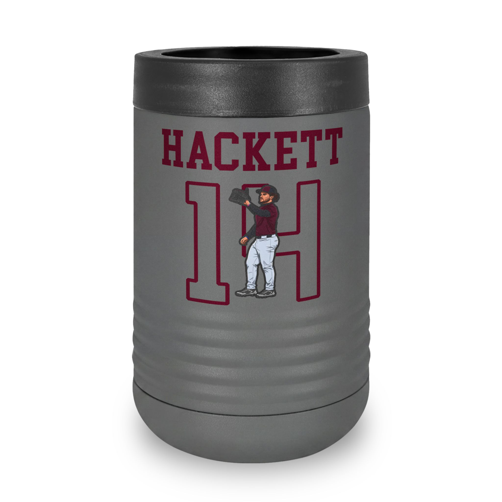 Stainless Can Cooler — character_shirsey in Grey