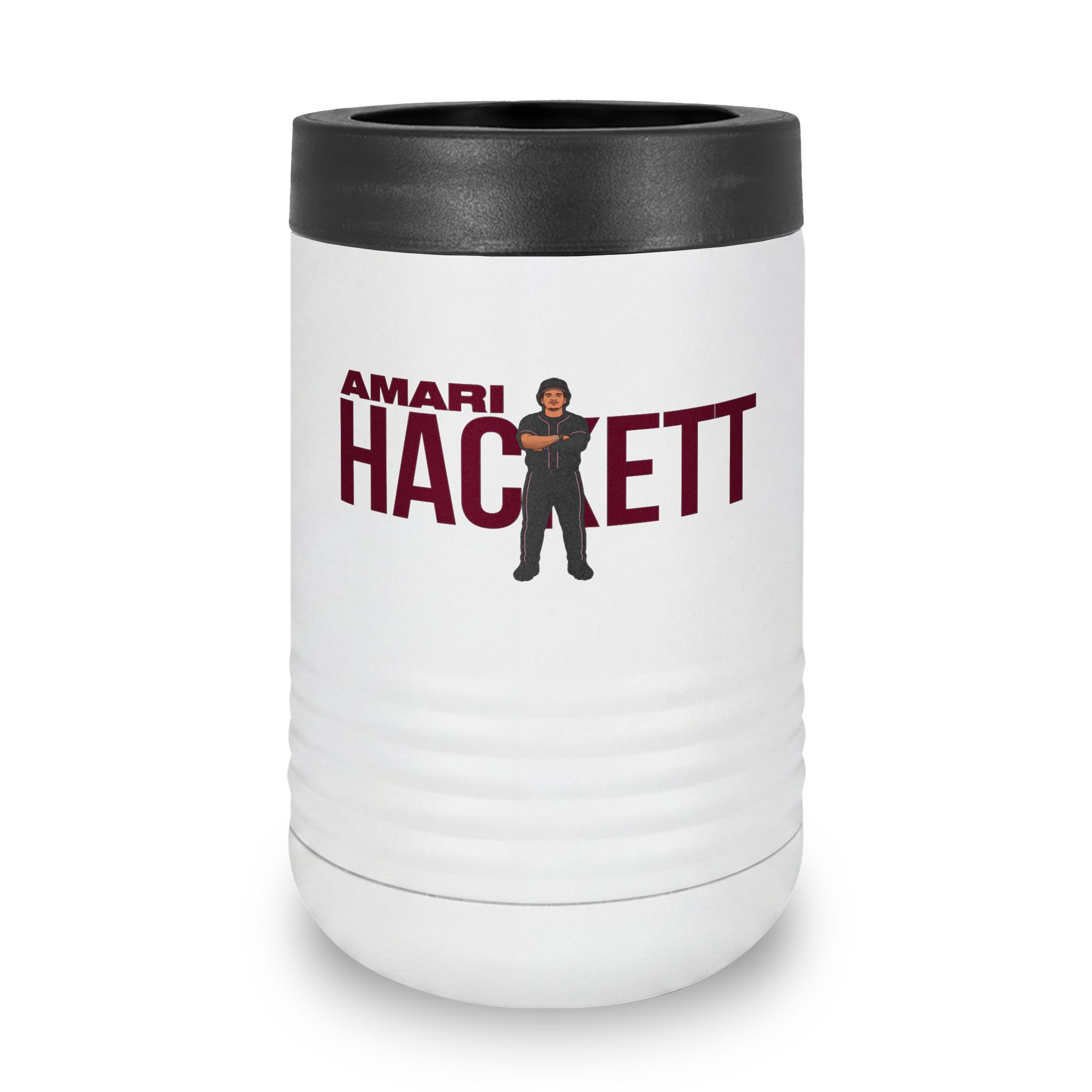 Stainless Can Cooler — character_player_name in White